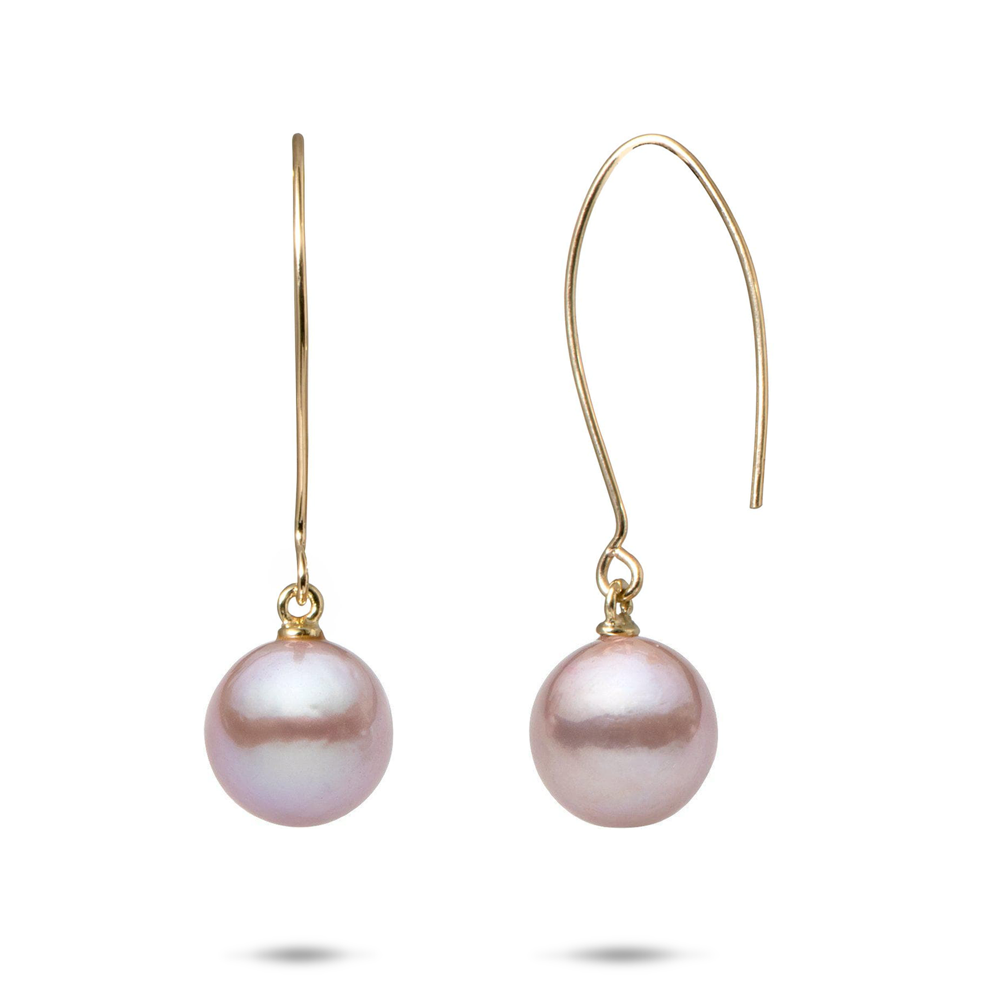 Freshwater Pearl Earrings in Gold - 9-10mm