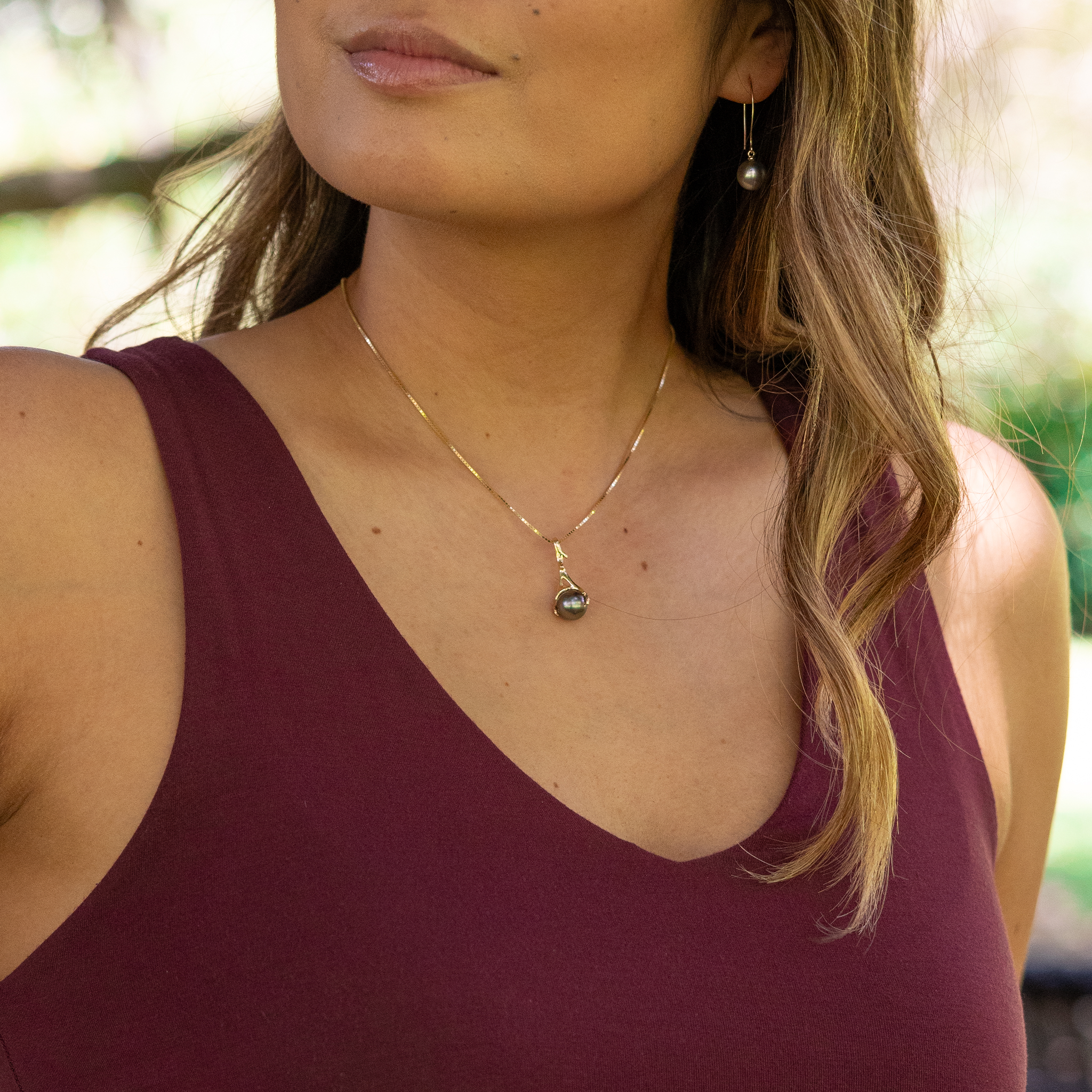 Heritage Tahitian Pearl Pendant in Gold - 25mm