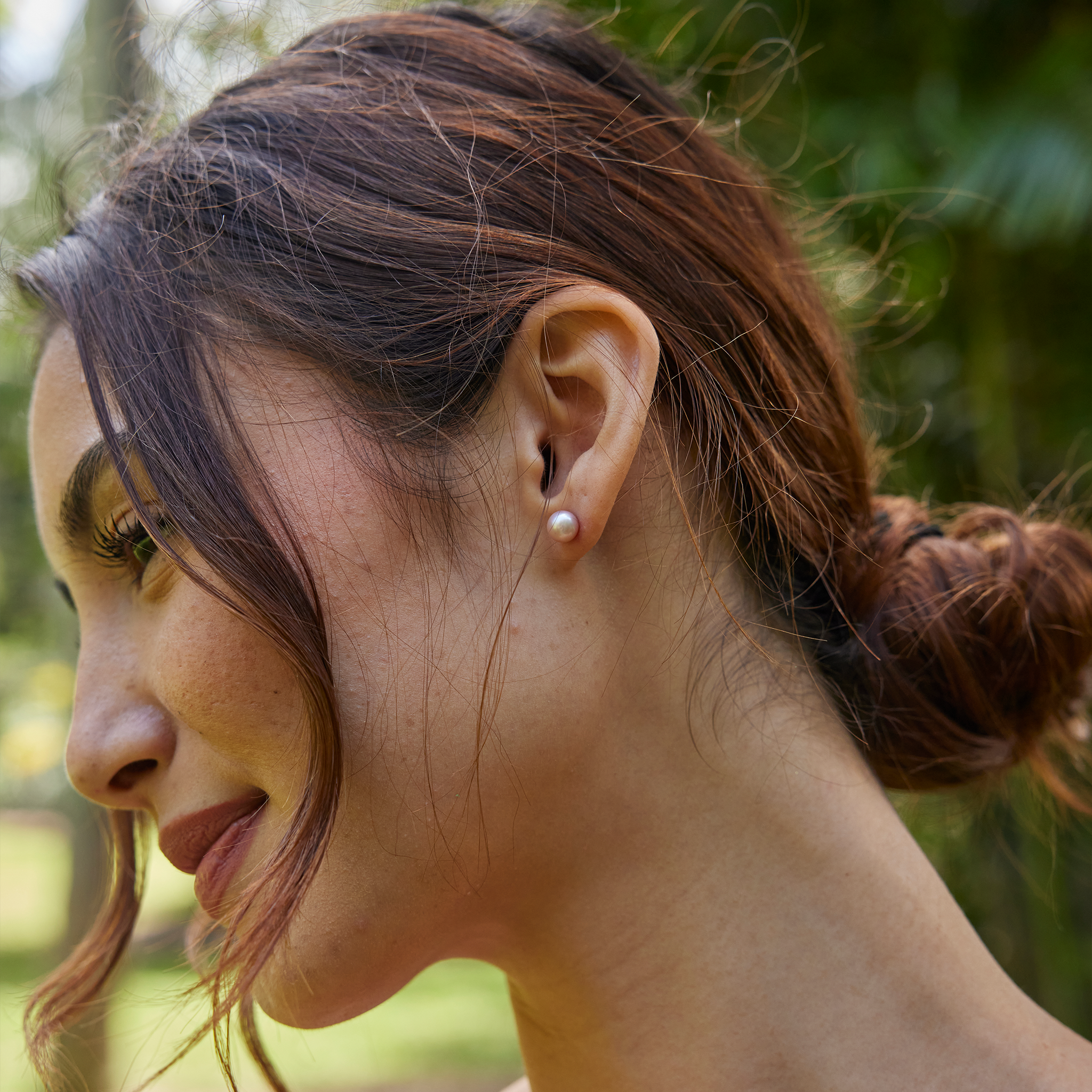 Freshwater Pearl Earrings in Gold - 7-8mm