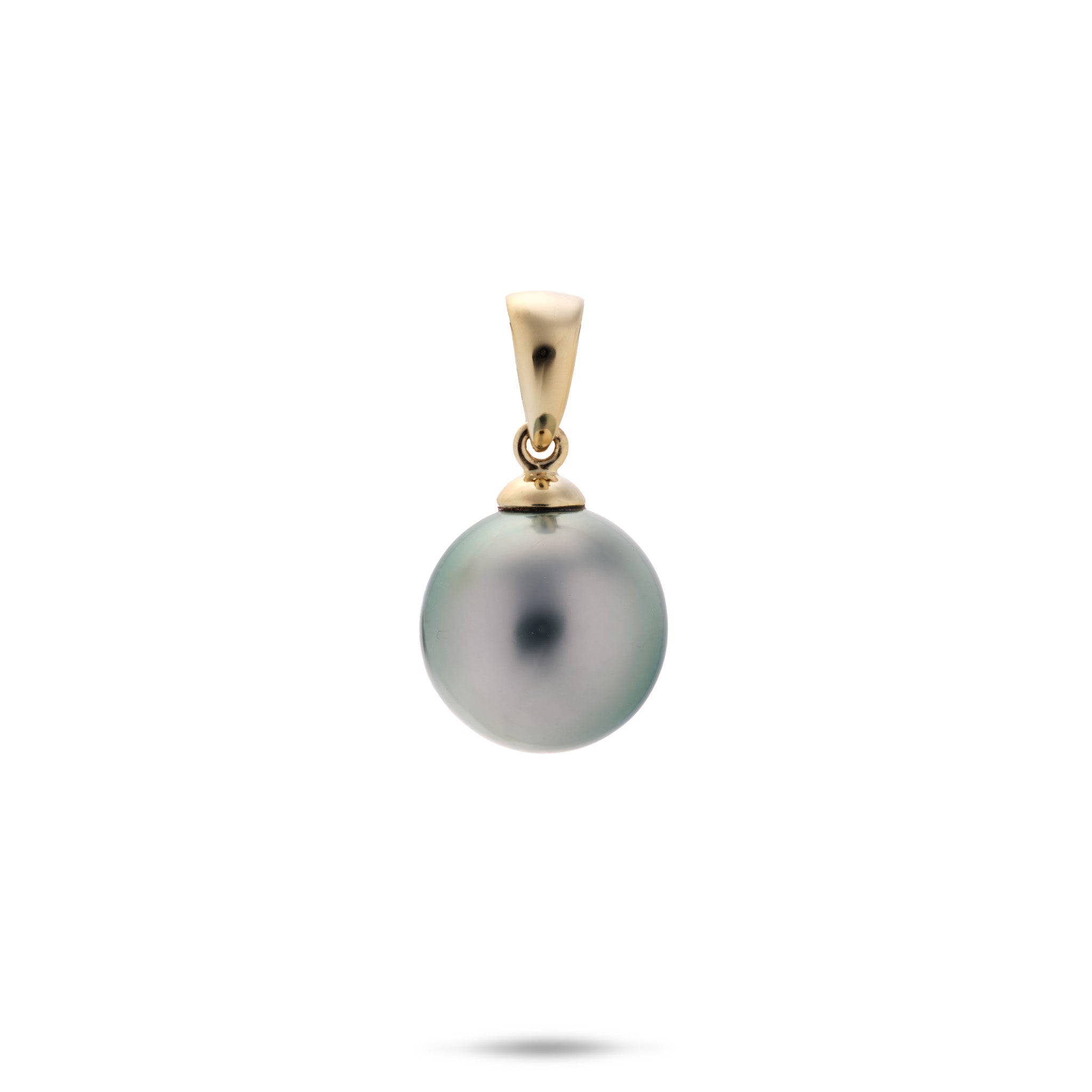 Variation 1: 11-12mm †ahitian Black Pearl Pendant in 14k Yellow Gold