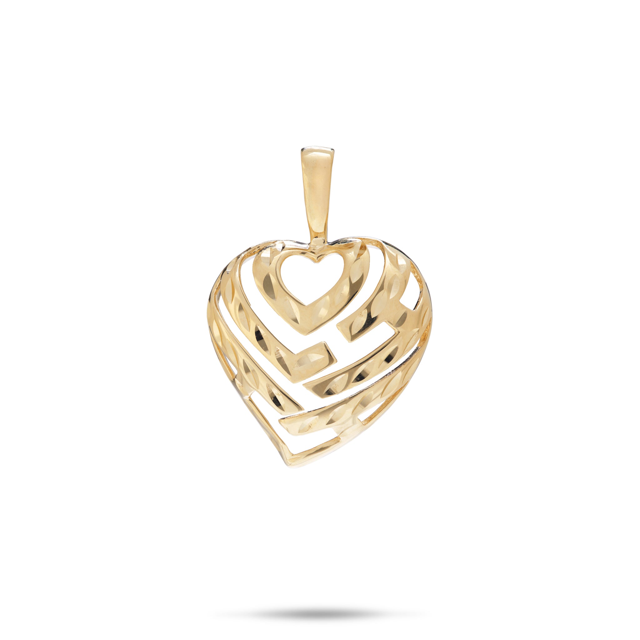 Aloha Heart Pendant in Gold - 18mm