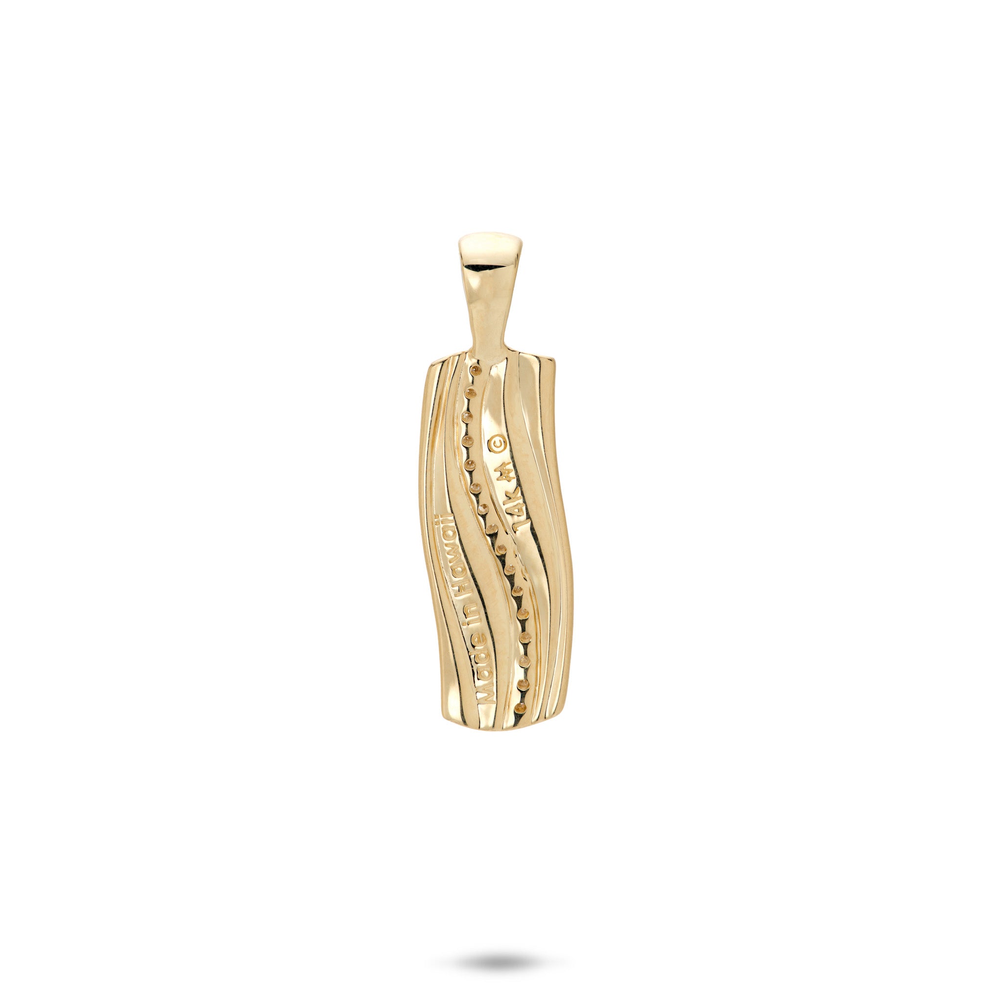 Ocean Sand Pendant in Gold with Diamonds - 20mm