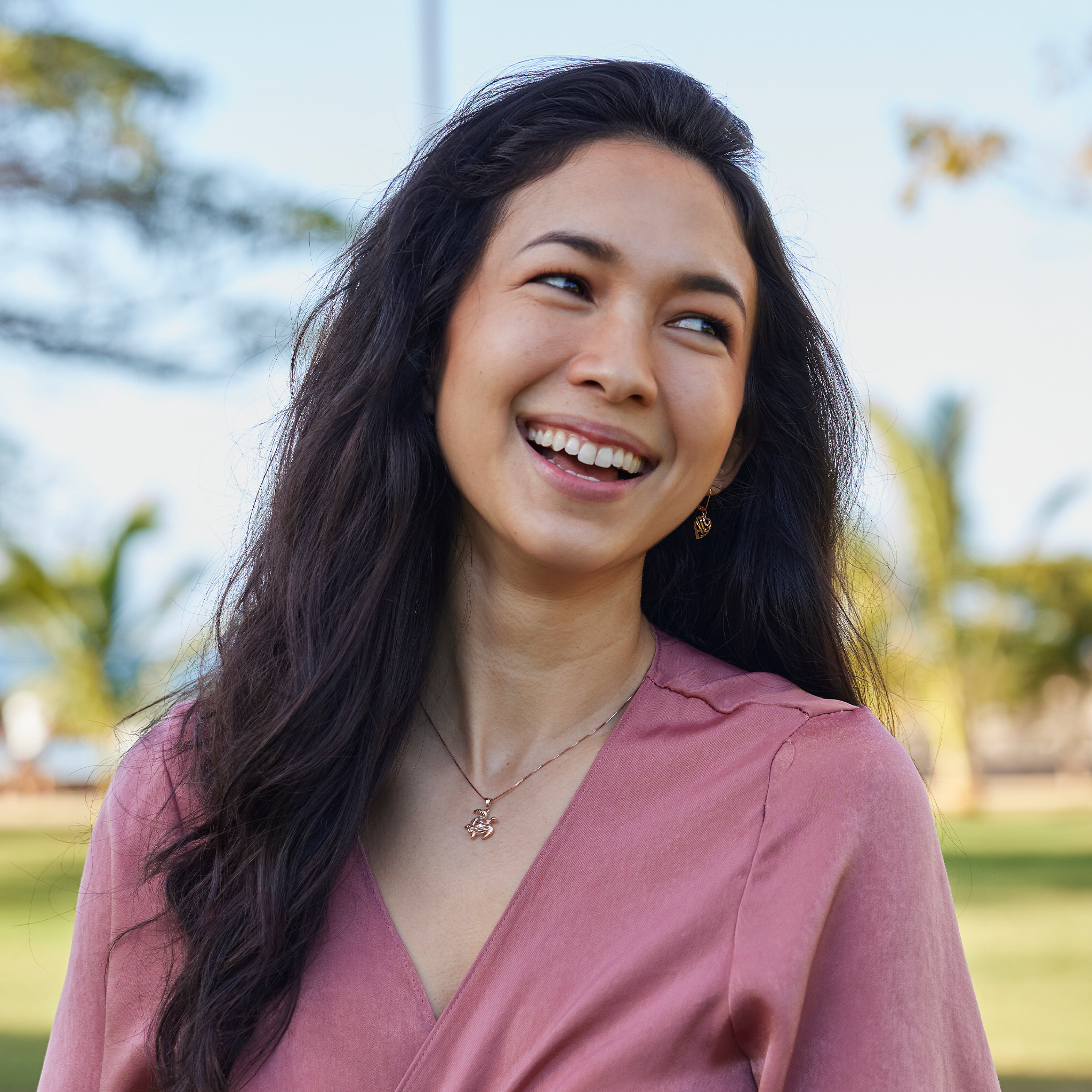 Honu Pendant in Rose Gold - 15mm