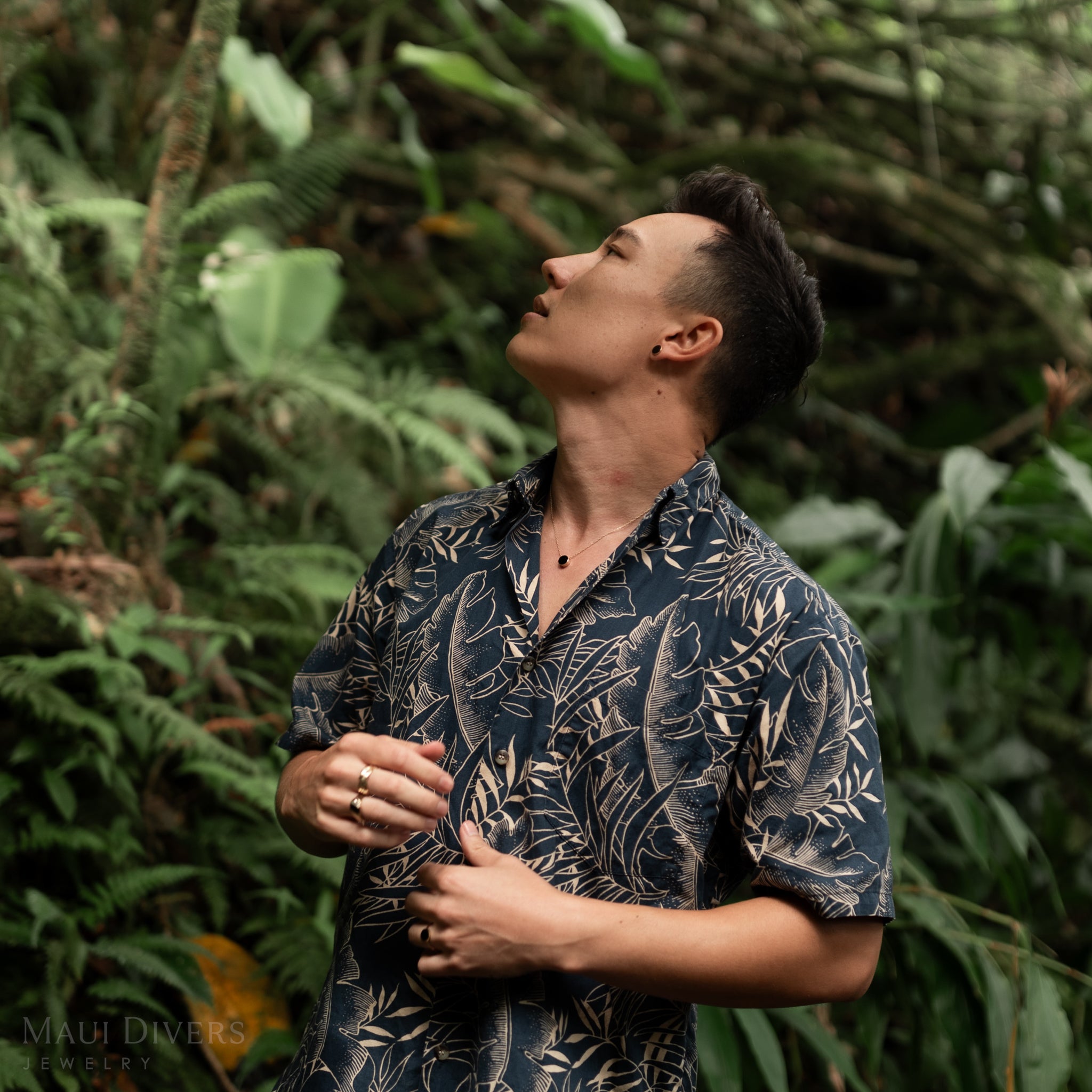 Eclipse Black Coral Earrings in Gold - 10mm