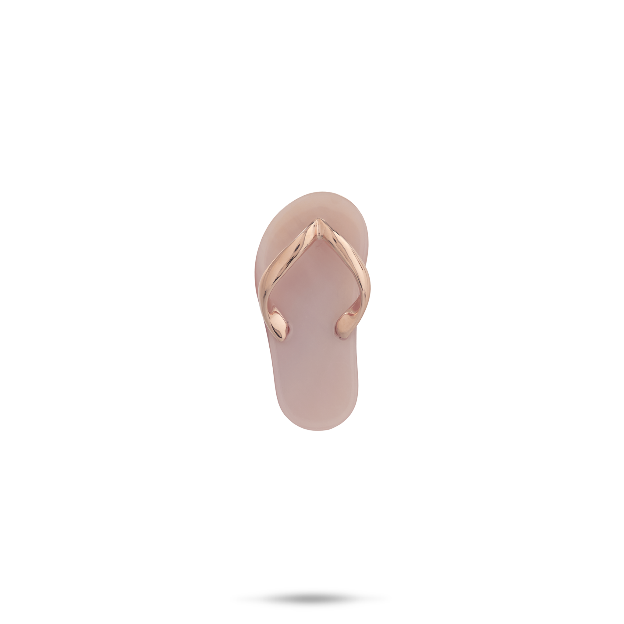 Mother of Pearl Slipper Pendant in Rose Gold - 19mm