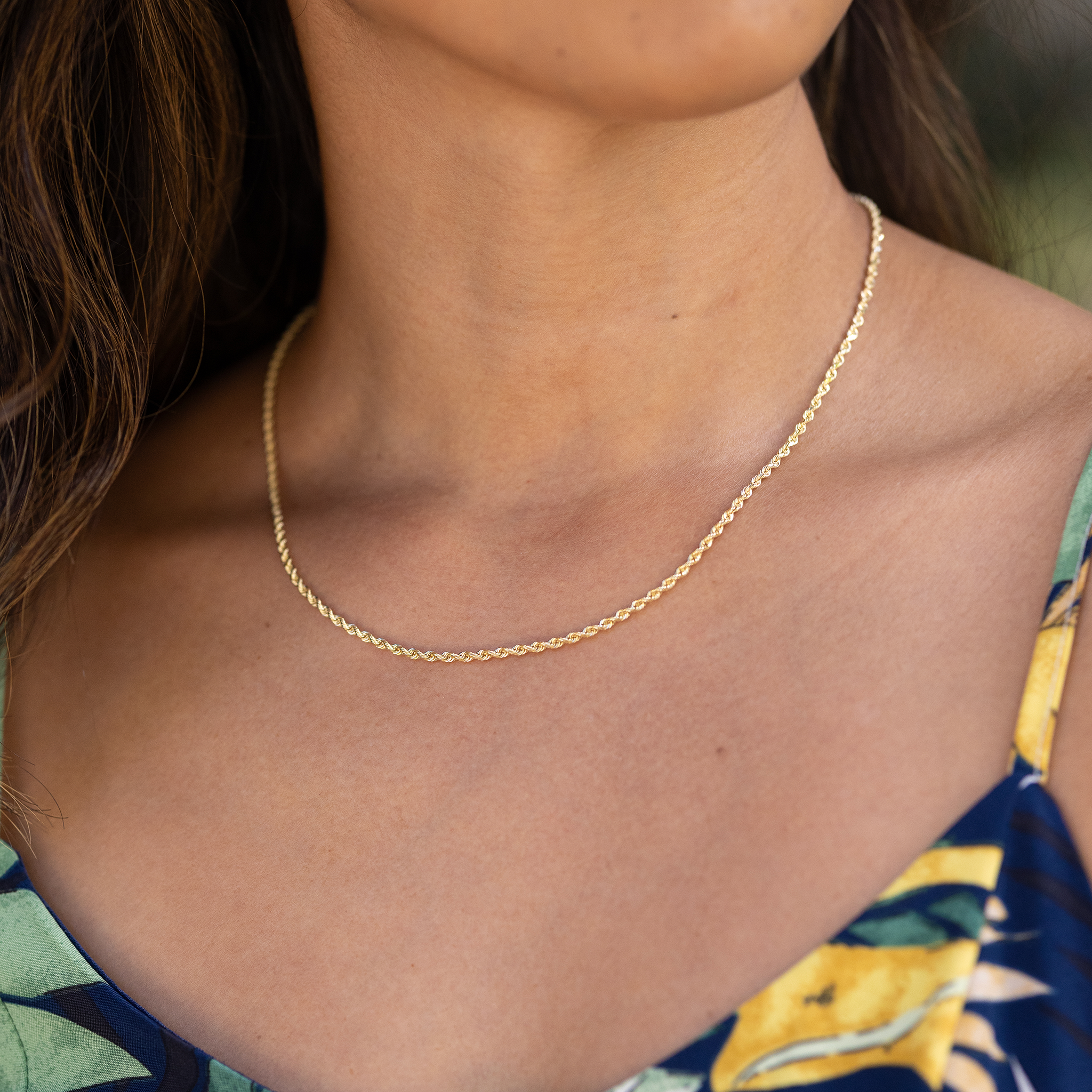 2.5mm Rope Chain in Gold