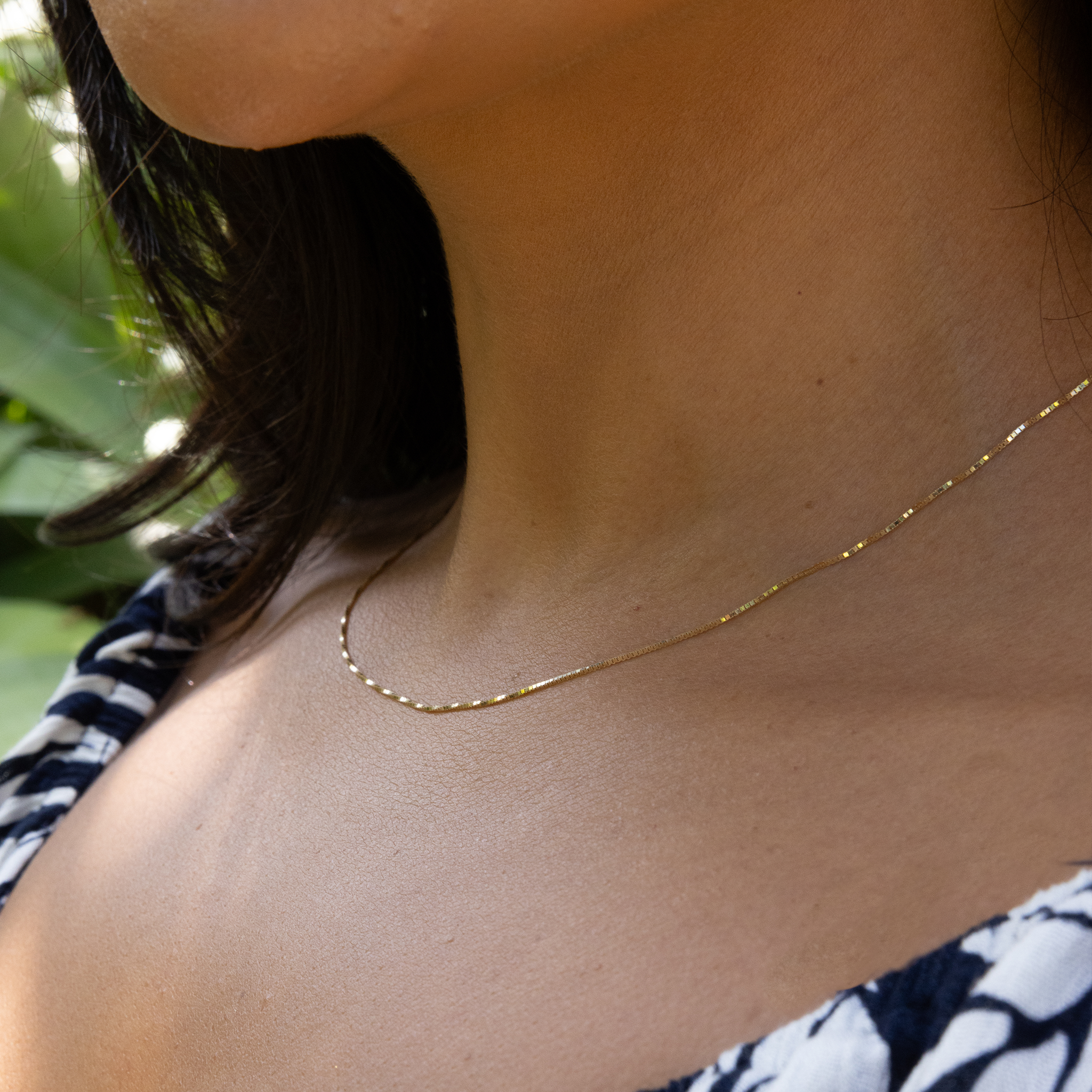 0.8mm Venetian Box Chain in Gold