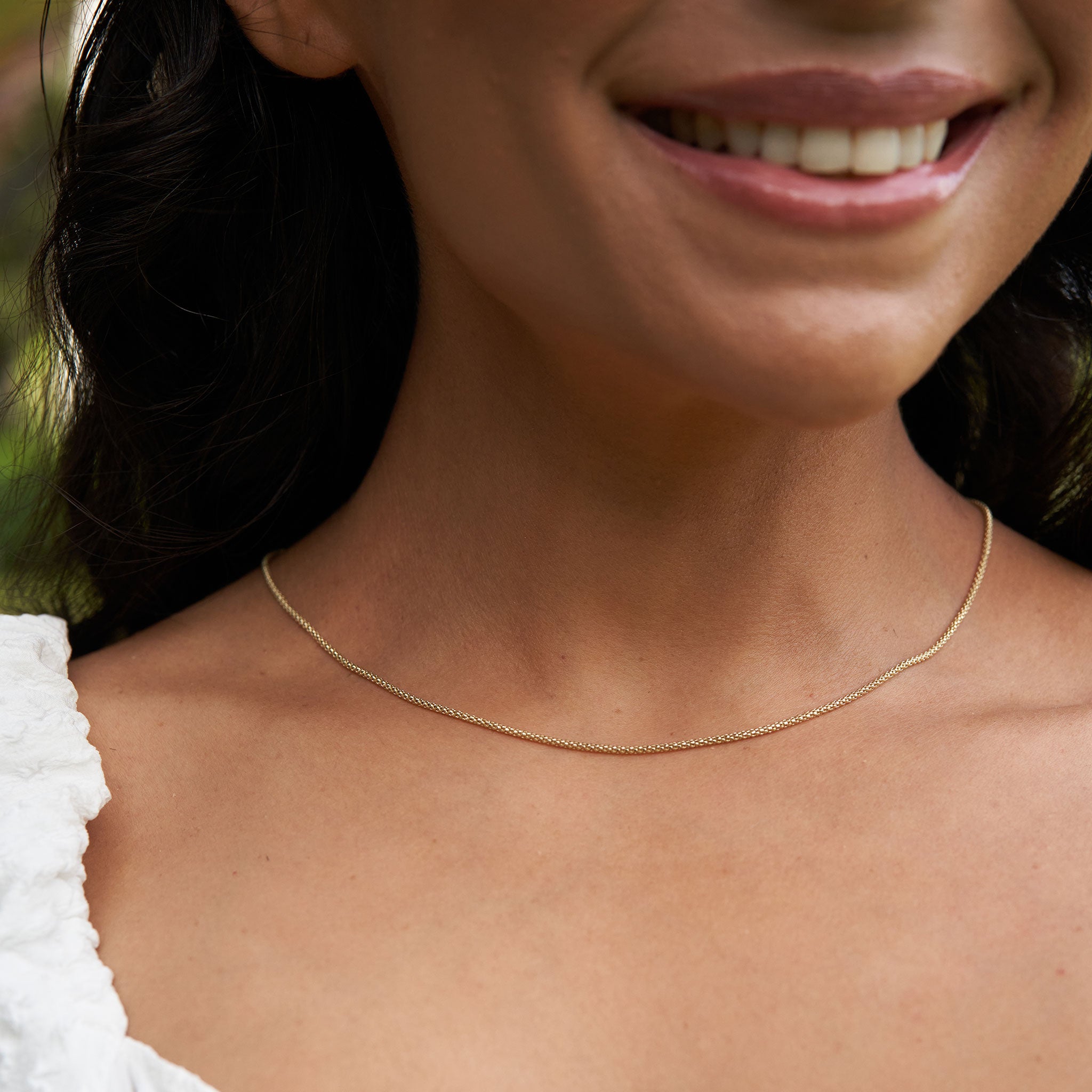 1.6mm Popcorn Chain in Gold