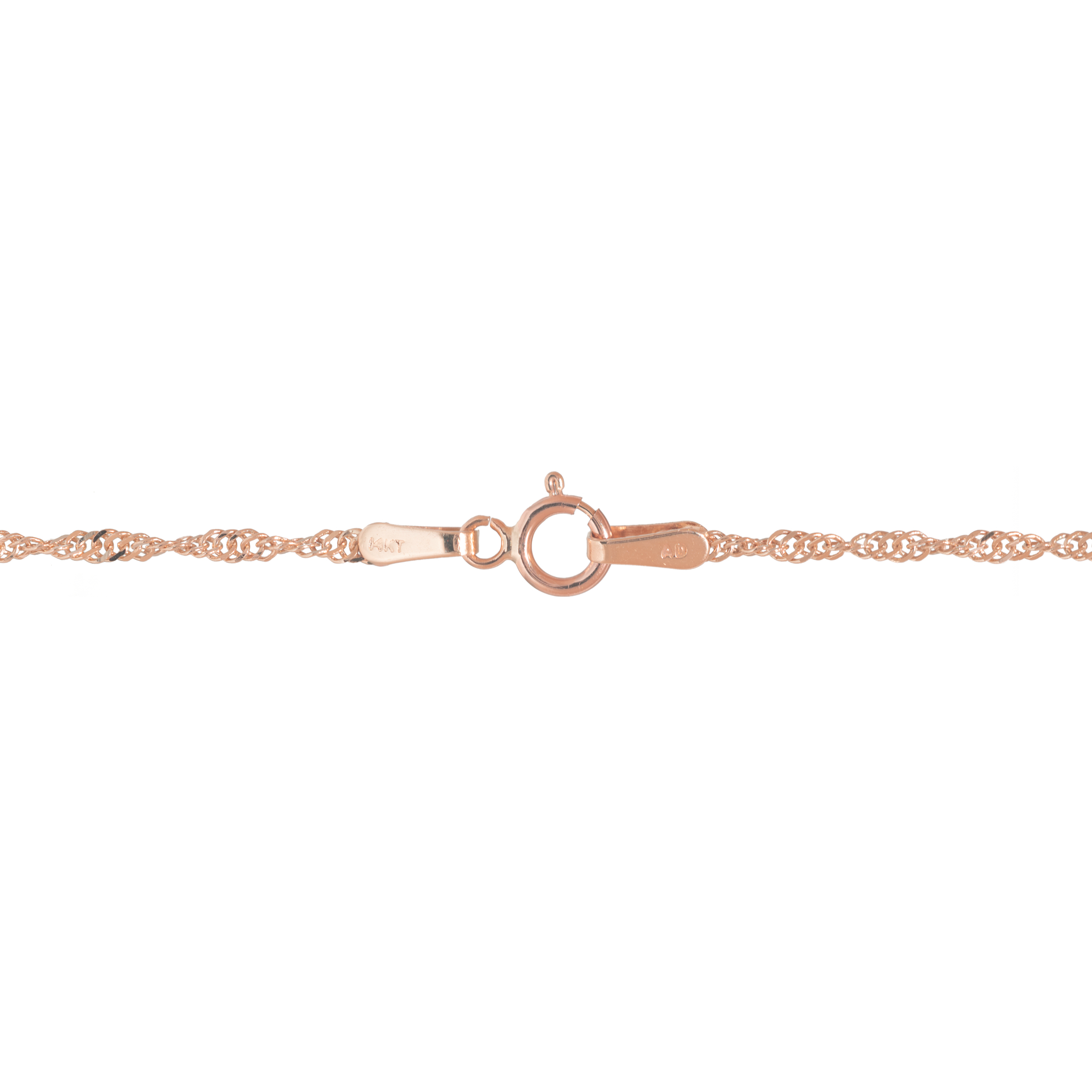 1.5mm Singapore Chain in Rose Gold