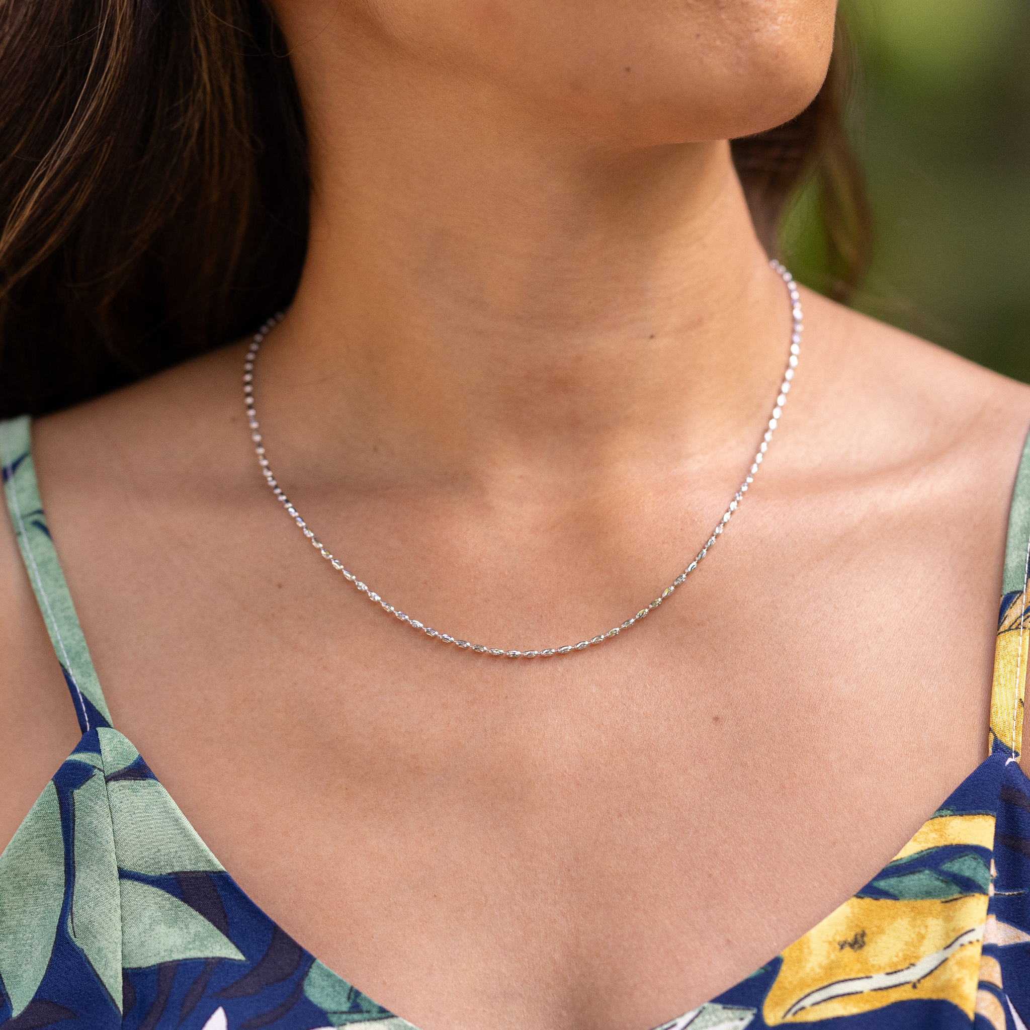 1.8mm Ovalina Chain in White Gold