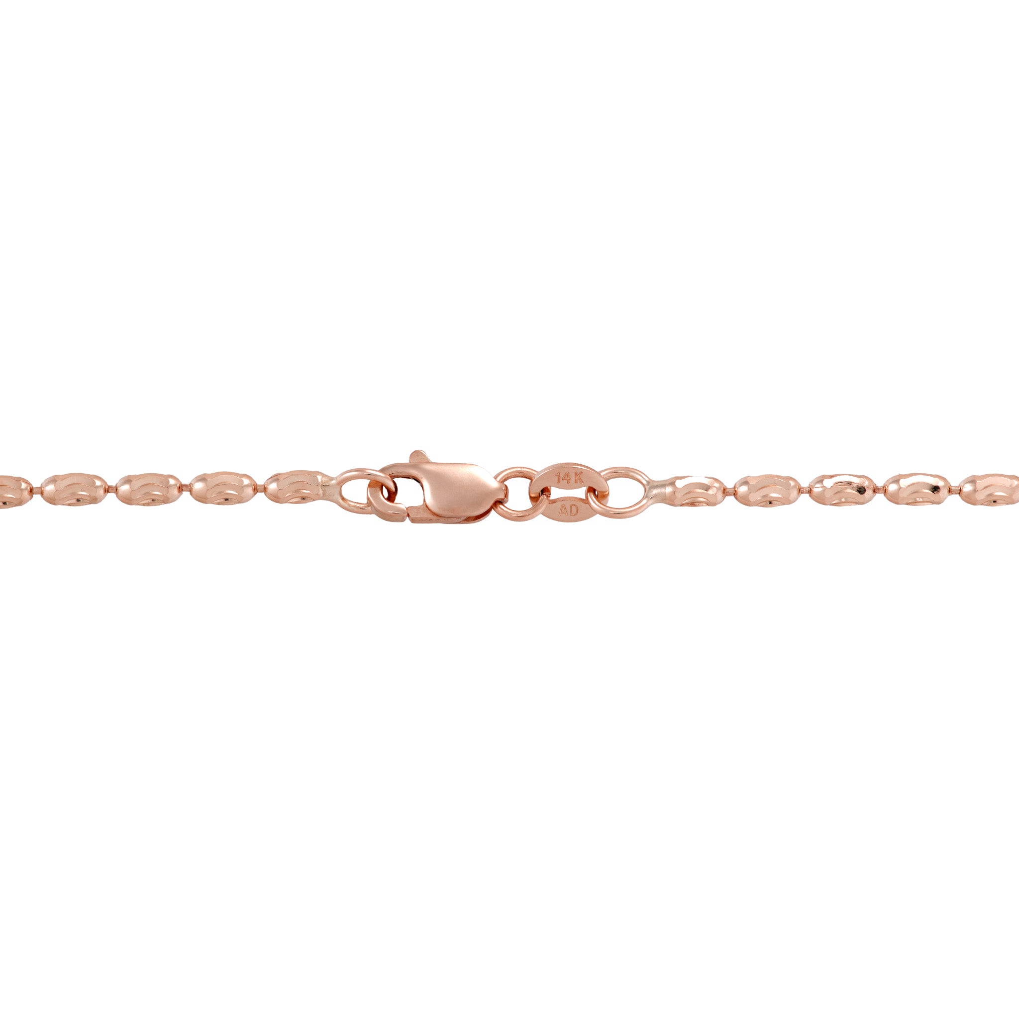 1.8mm Ovalina Chain in Rose Gold