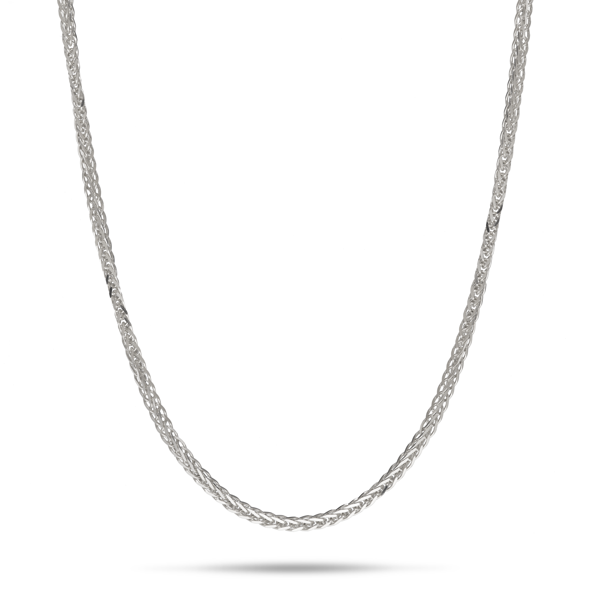 24" Adjustable 1.4mm Espiga Chain in White Gold