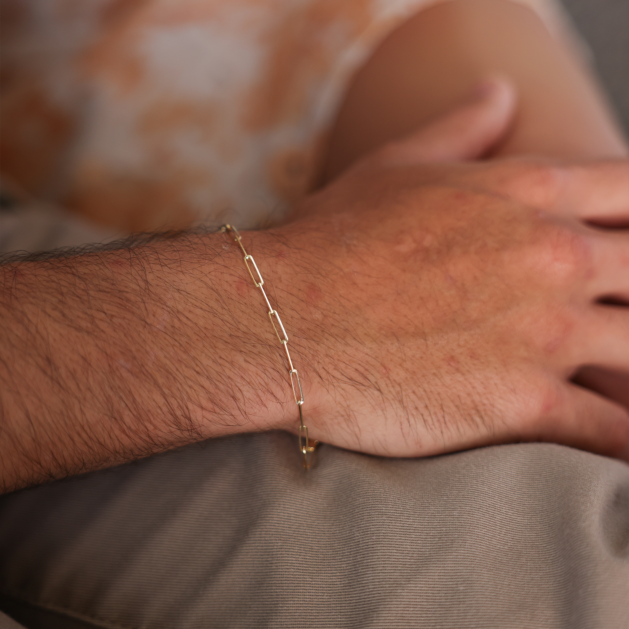 Paperclip Chain Bracelet in Gold - 2.7mm
