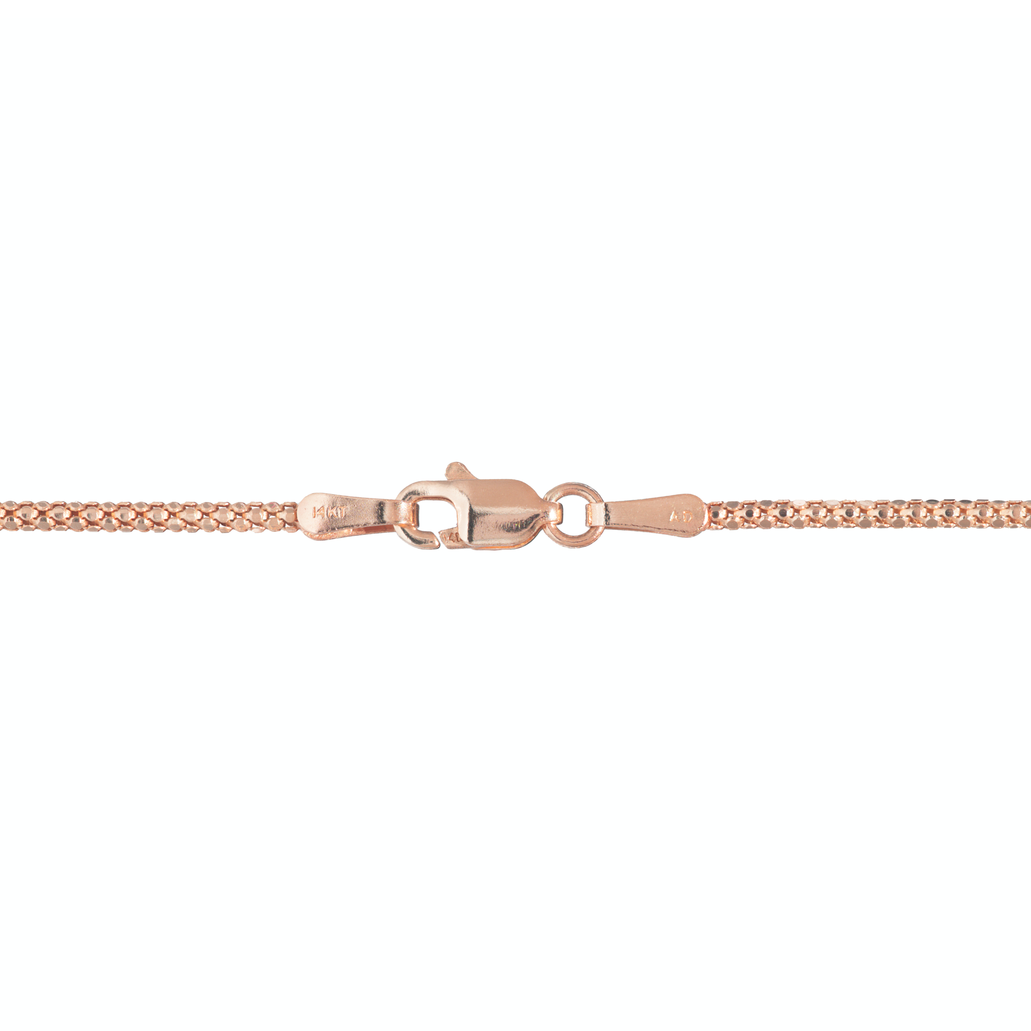 1.6mm Popcorn Chain in Rose Gold