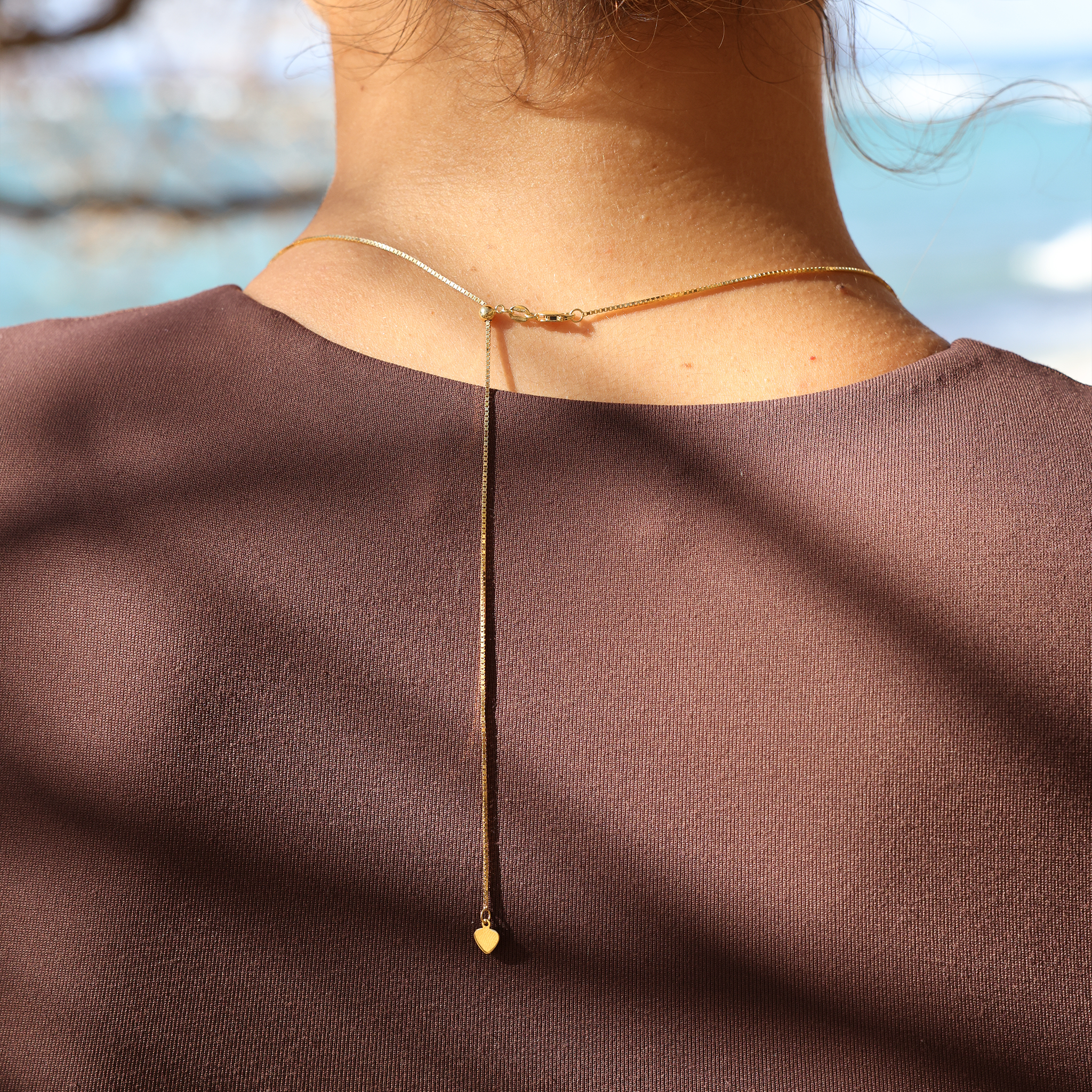 22" Adjustable 0.85mm Box Chain in Gold