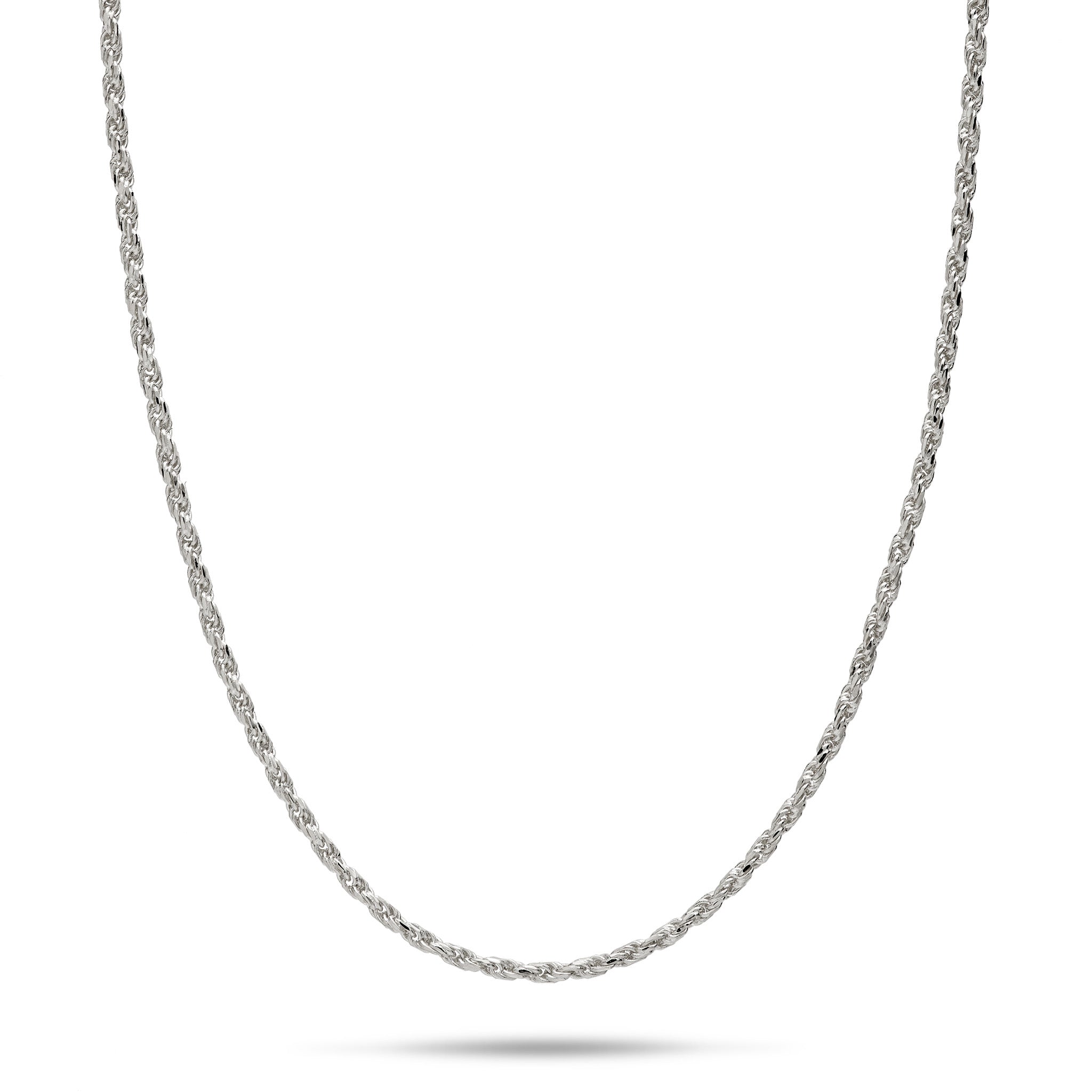 1.0mm Rope Chain in 14k White Gold