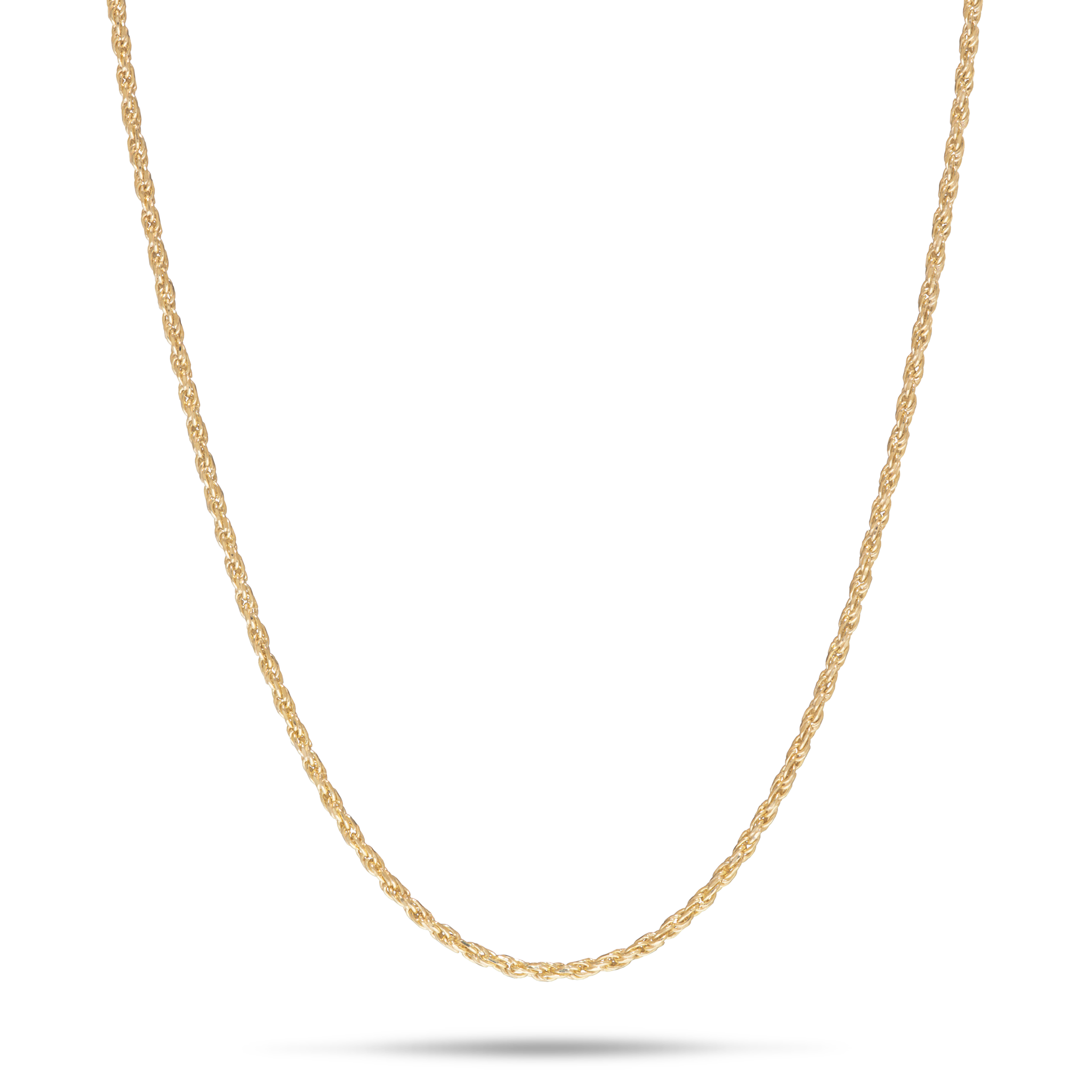 22" Adjustable 1.0mm Rope Chain in Gold