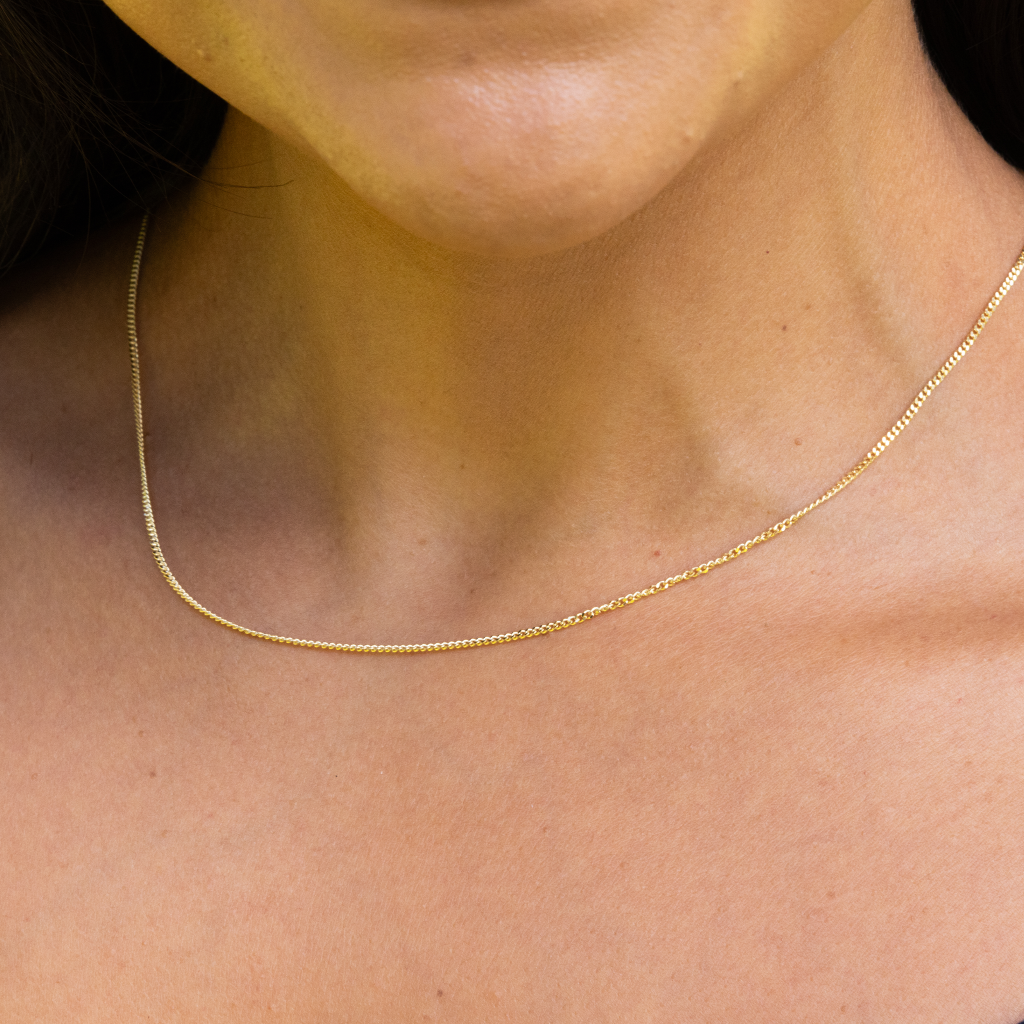1.5mm Gourmette Chain in Gold