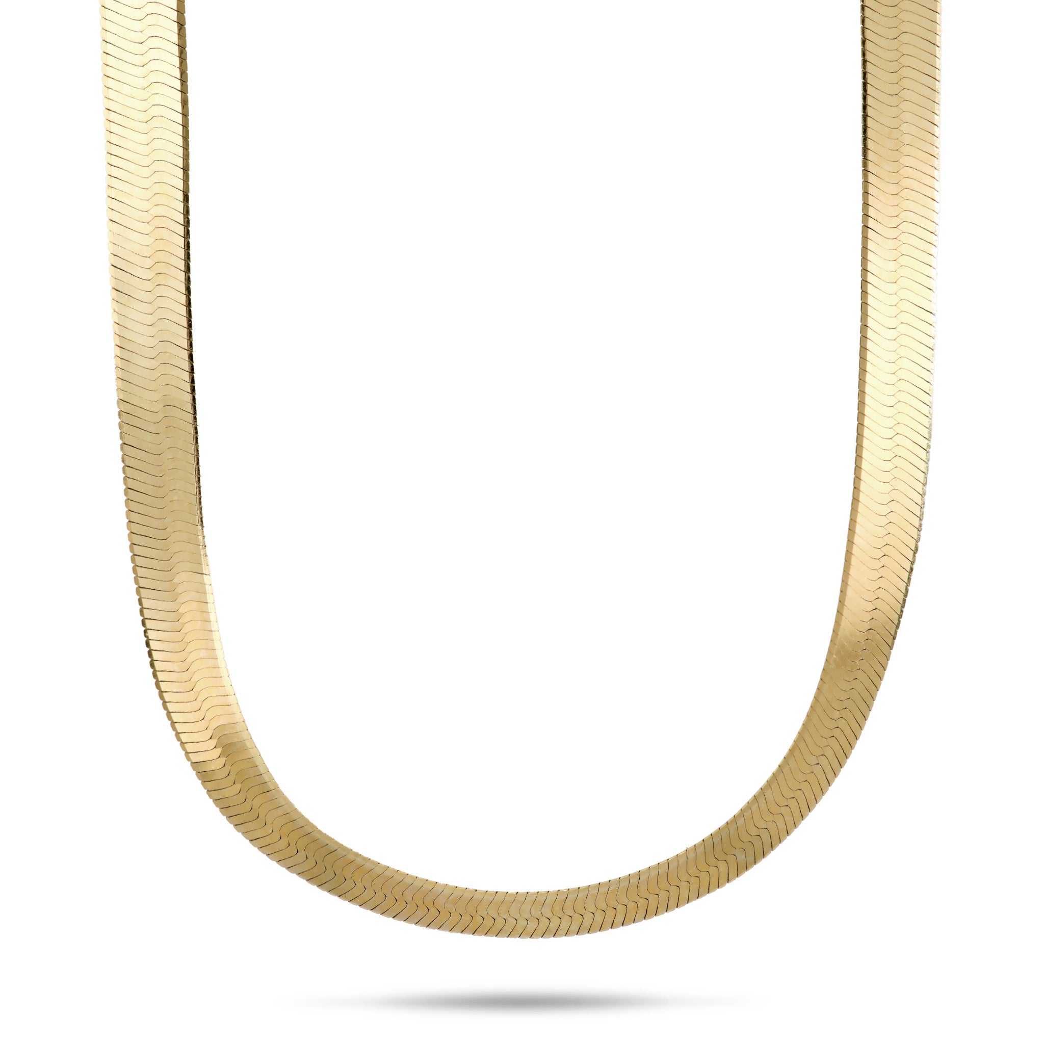 3.8mm Herringbone Chain in 14k Yellow Gold