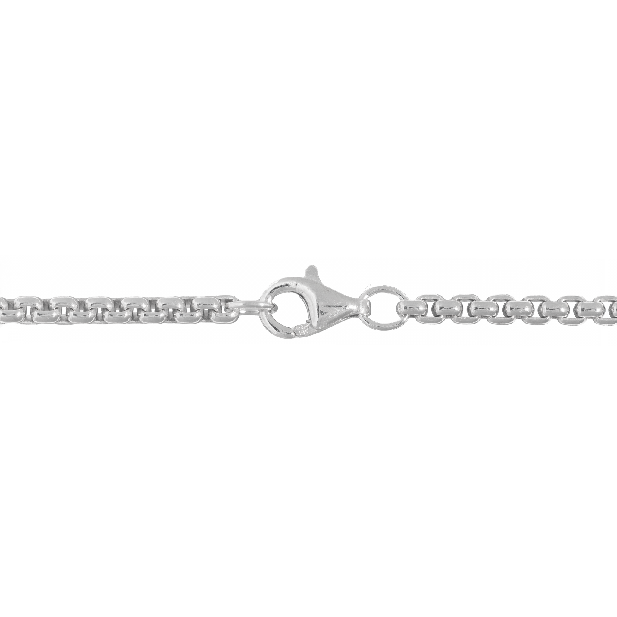 2.5mm Round Box Chain in Sterling Silver