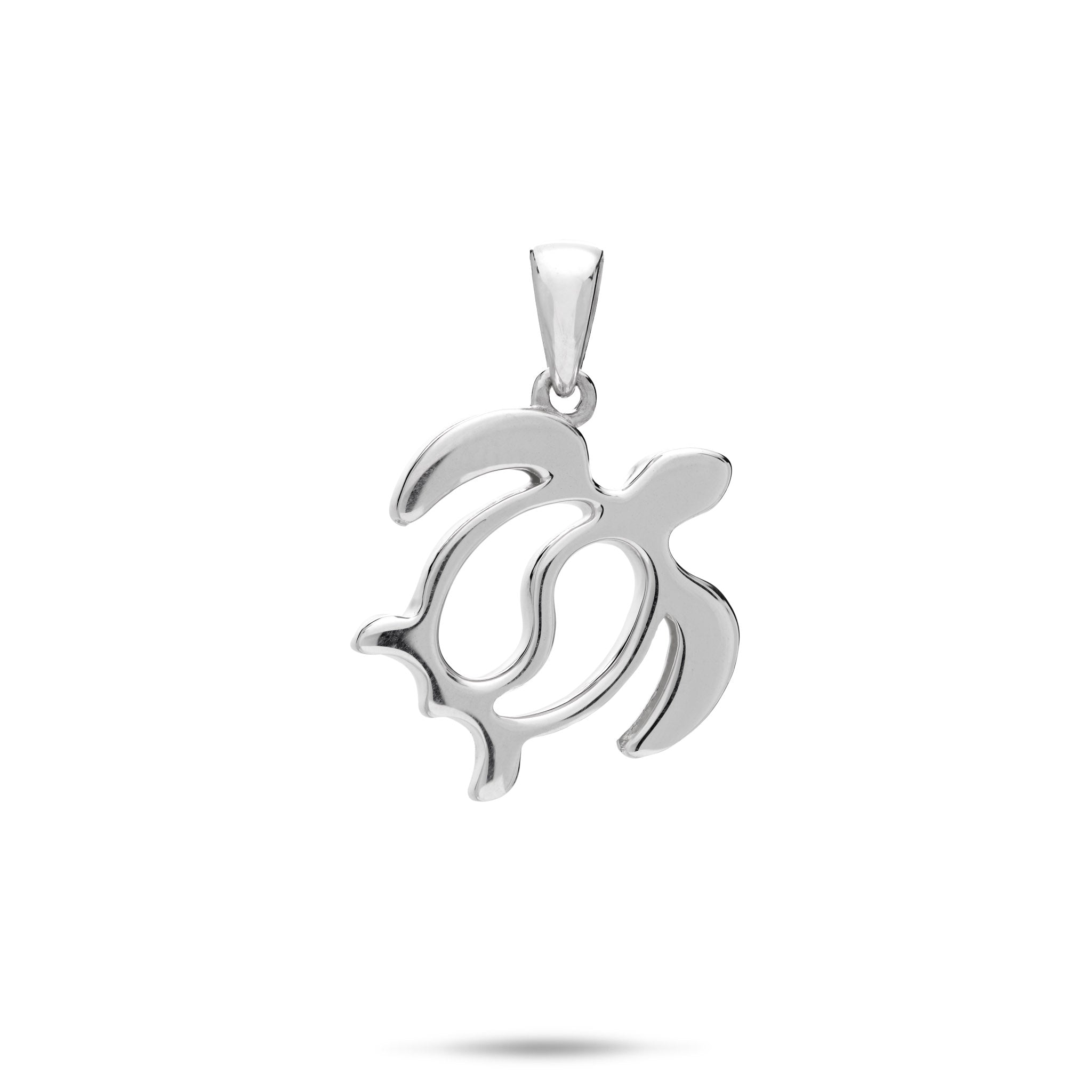 Honu Yin Yang Pendant in Sterling Silver - 20mm