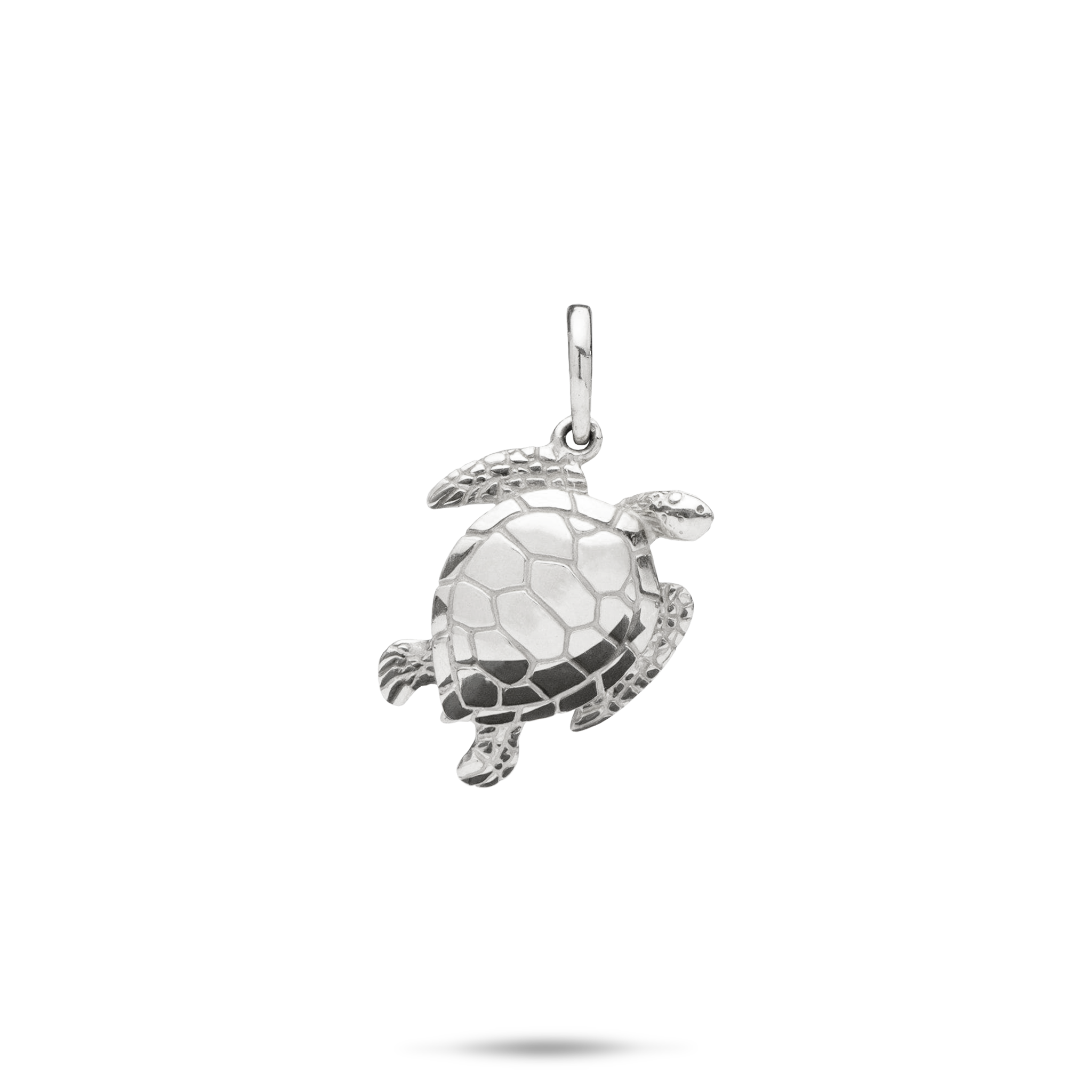 Honu Pendant / Charm in Sterling Silver - 18mm