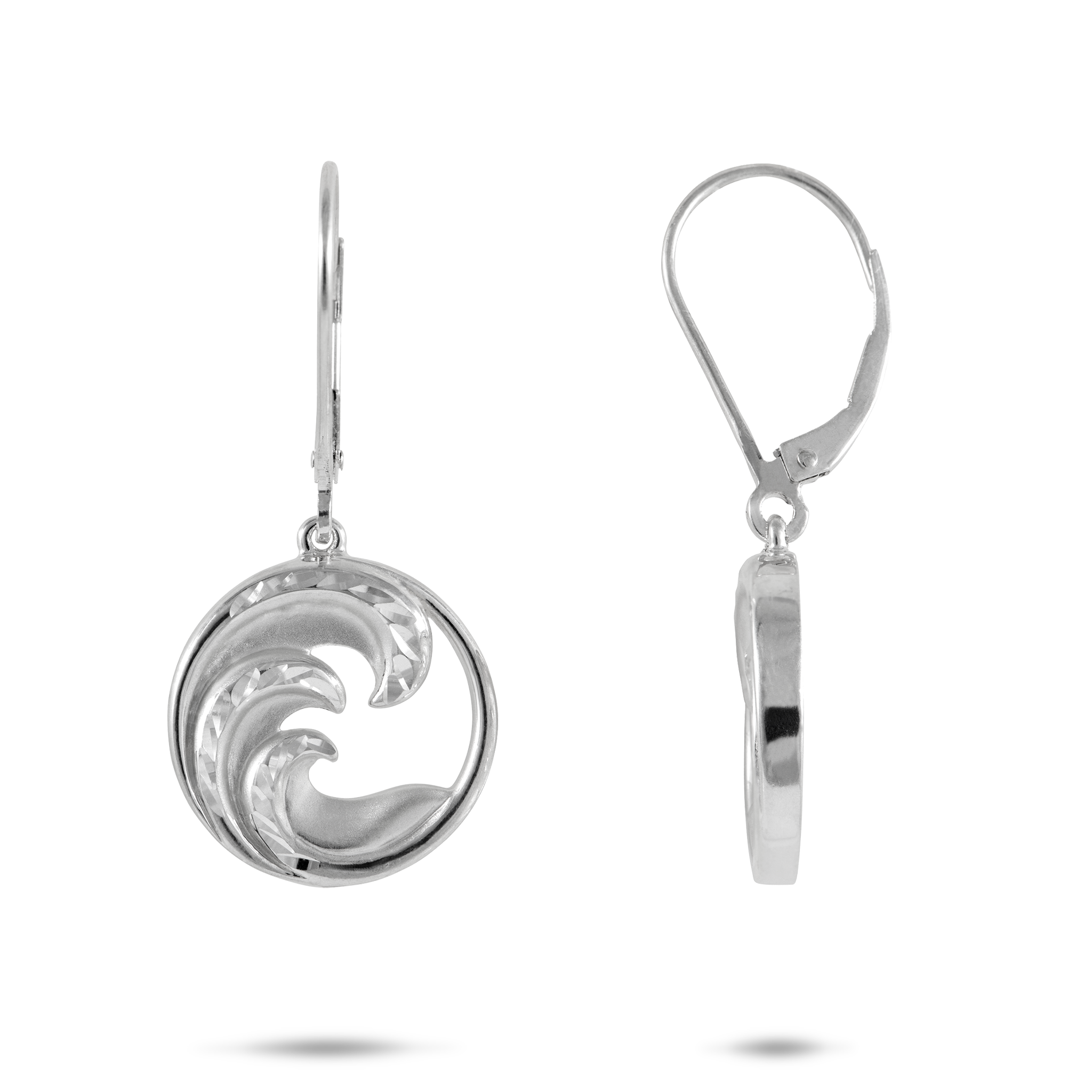 Nalu Earrings in Sterling Silver - 35mm