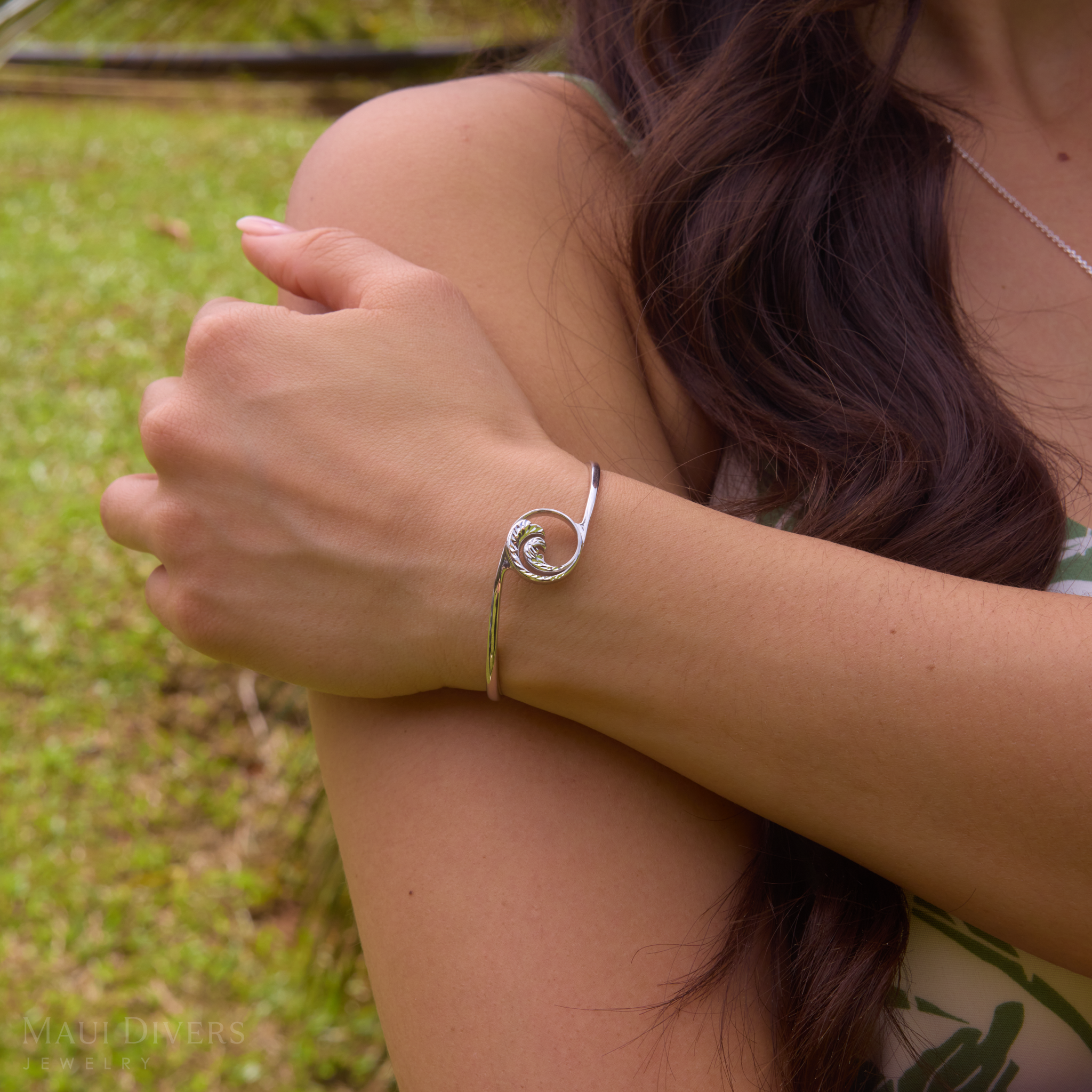 Nalu Cuff Bracelet in Sterling Silver