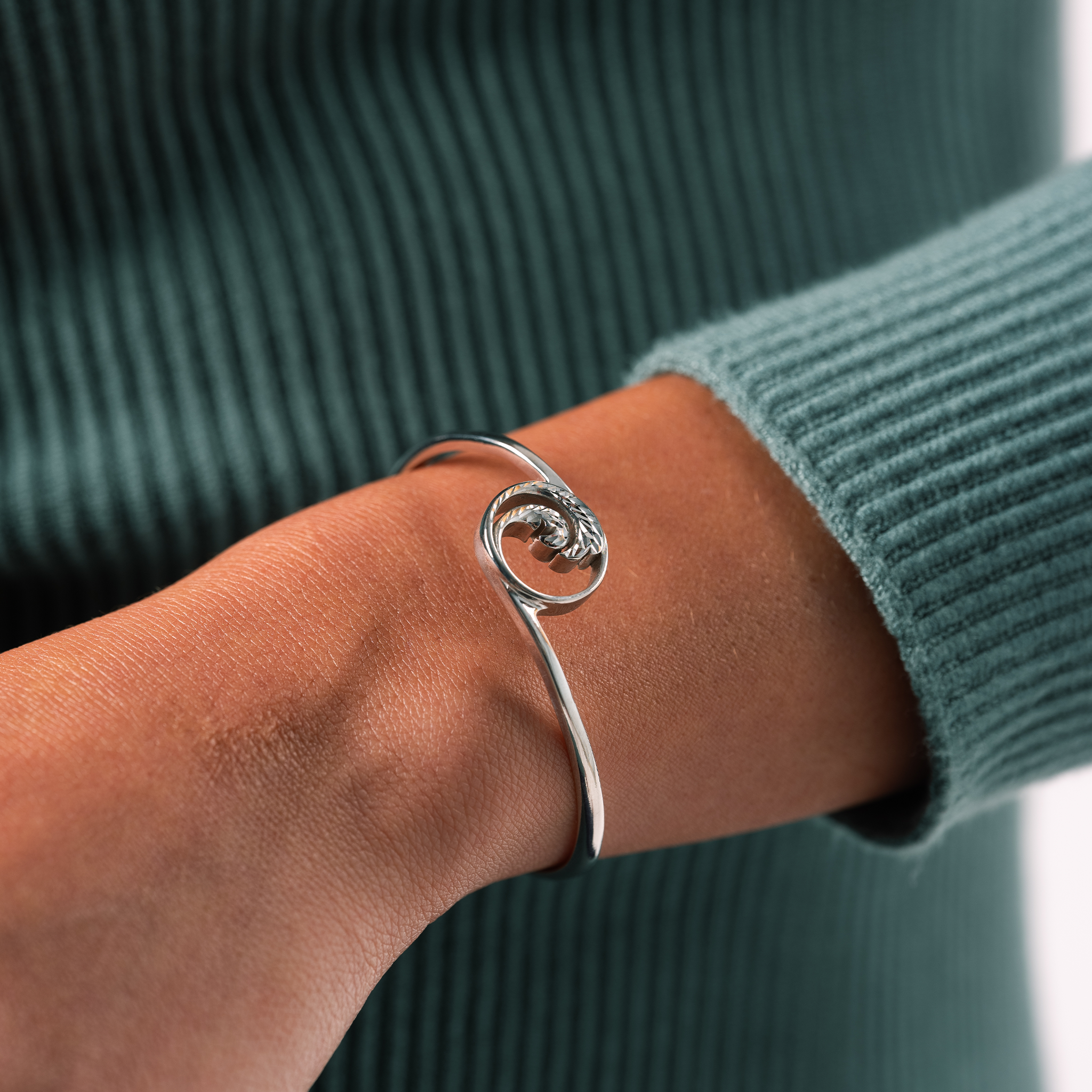 Nalu Cuff Bracelet in Sterling Silver