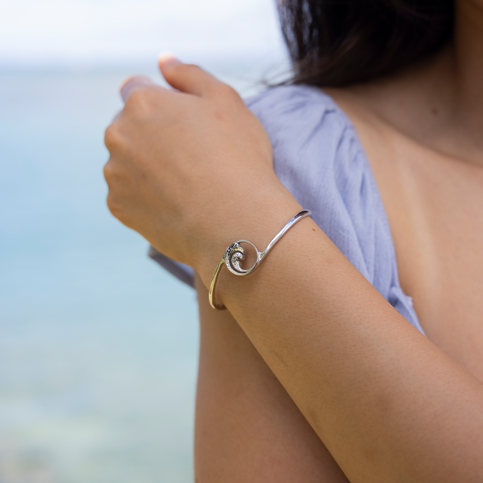 Nalu Cuff Bracelet in Sterling Silver