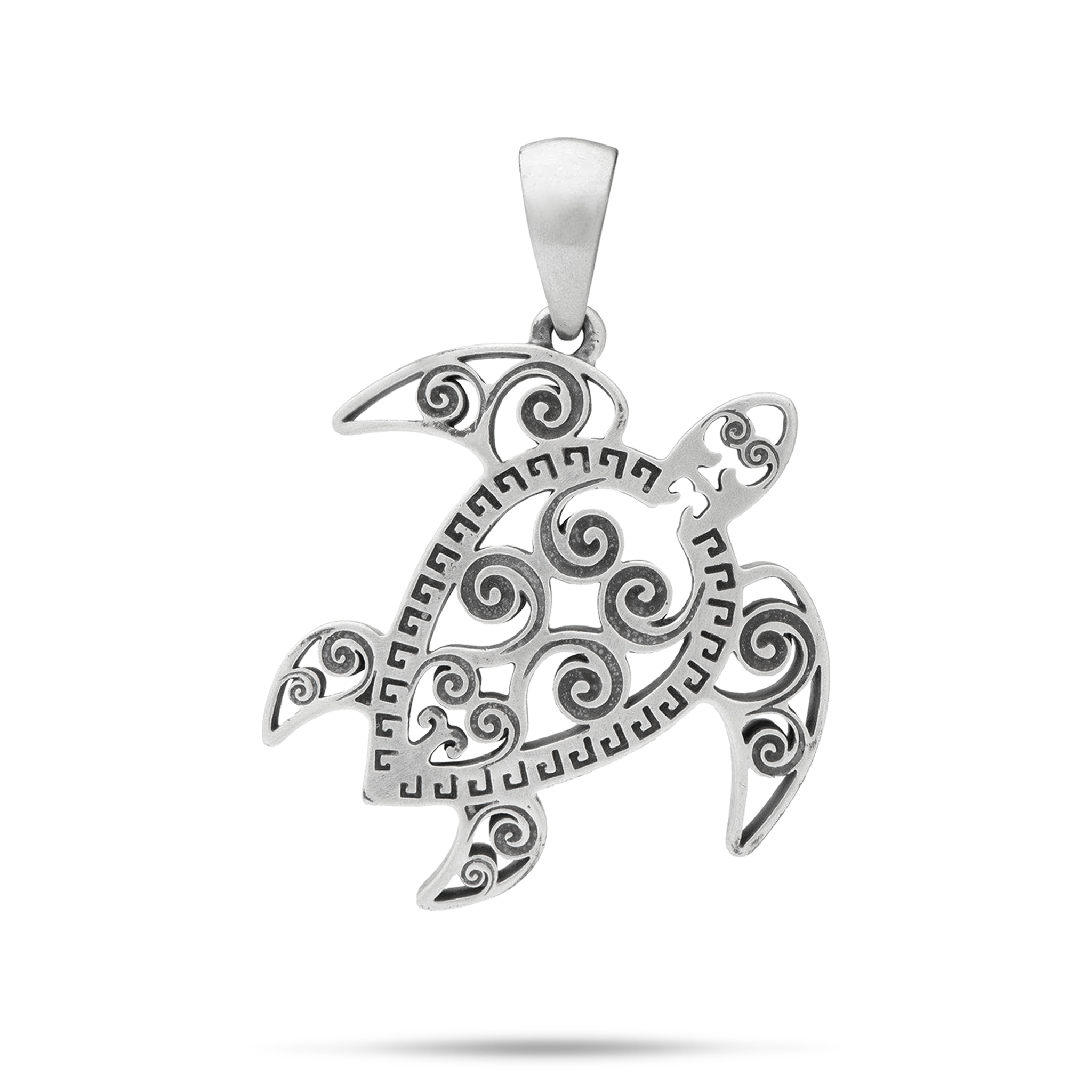 Honu Pendant in Sterling Silver - 30mm