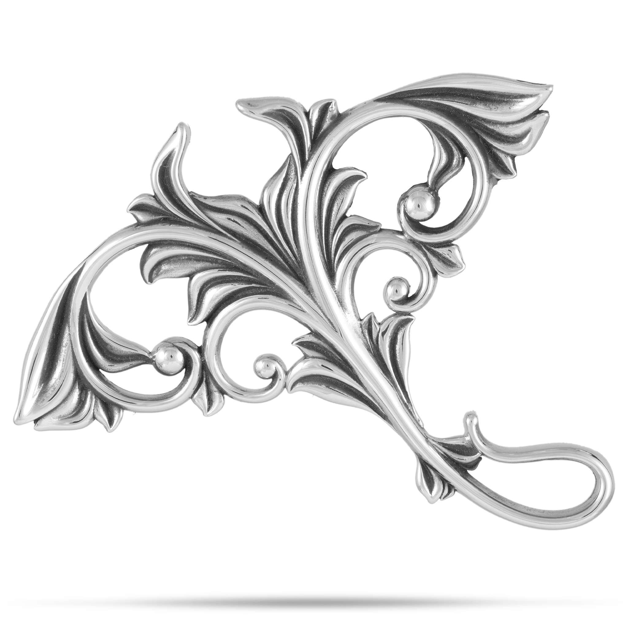 Living Heirloom Manta Ray Pendant in Sterling Silver - 63mm