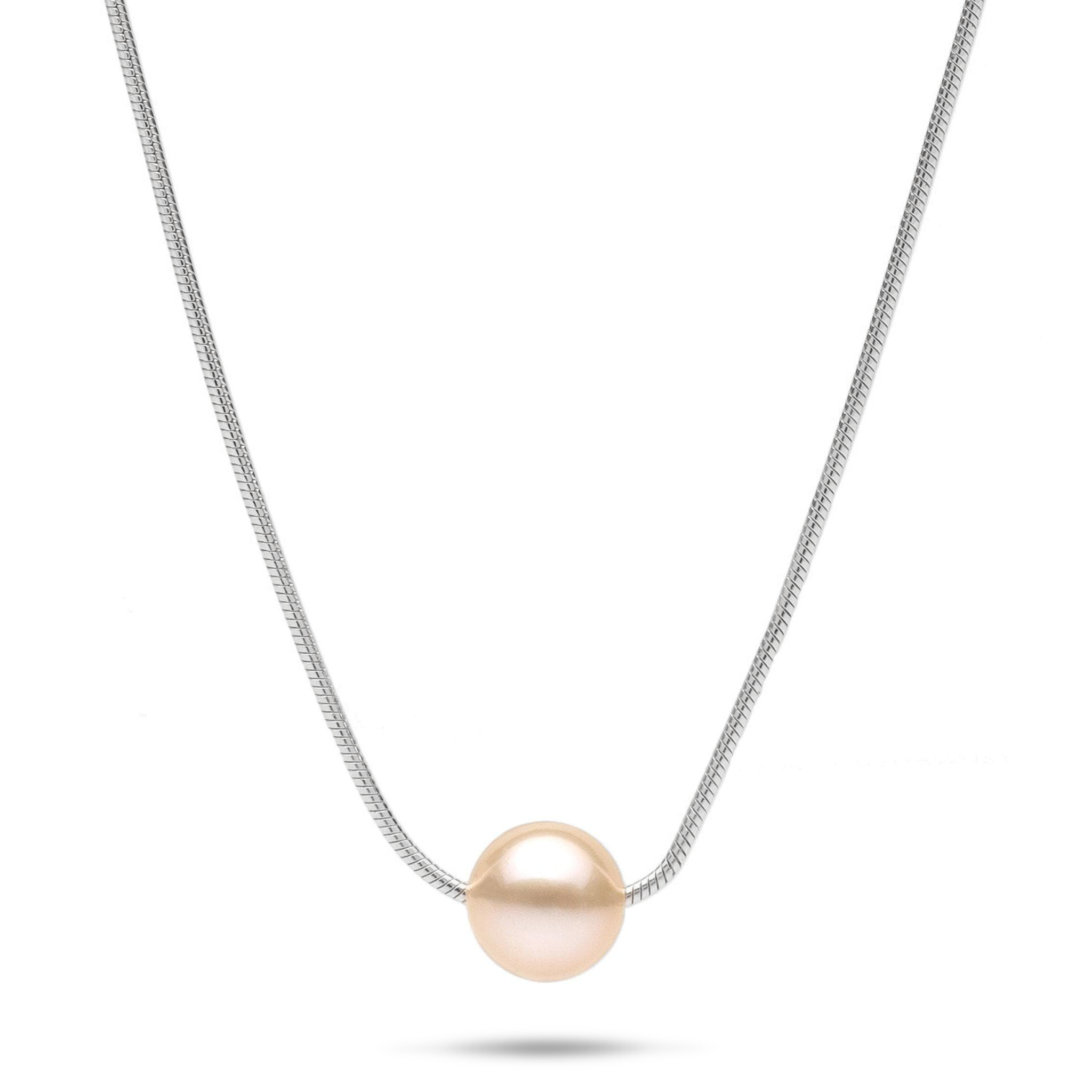 18" Freshwater Pearl Necklace in Sterling Silver (assorted colors) - 7-8mm