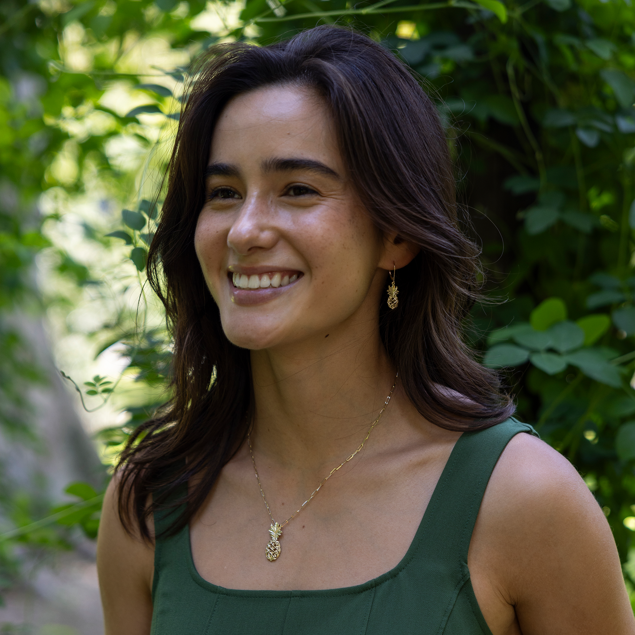 Living Heirloom Pineapple Pendant in Gold - 30mm