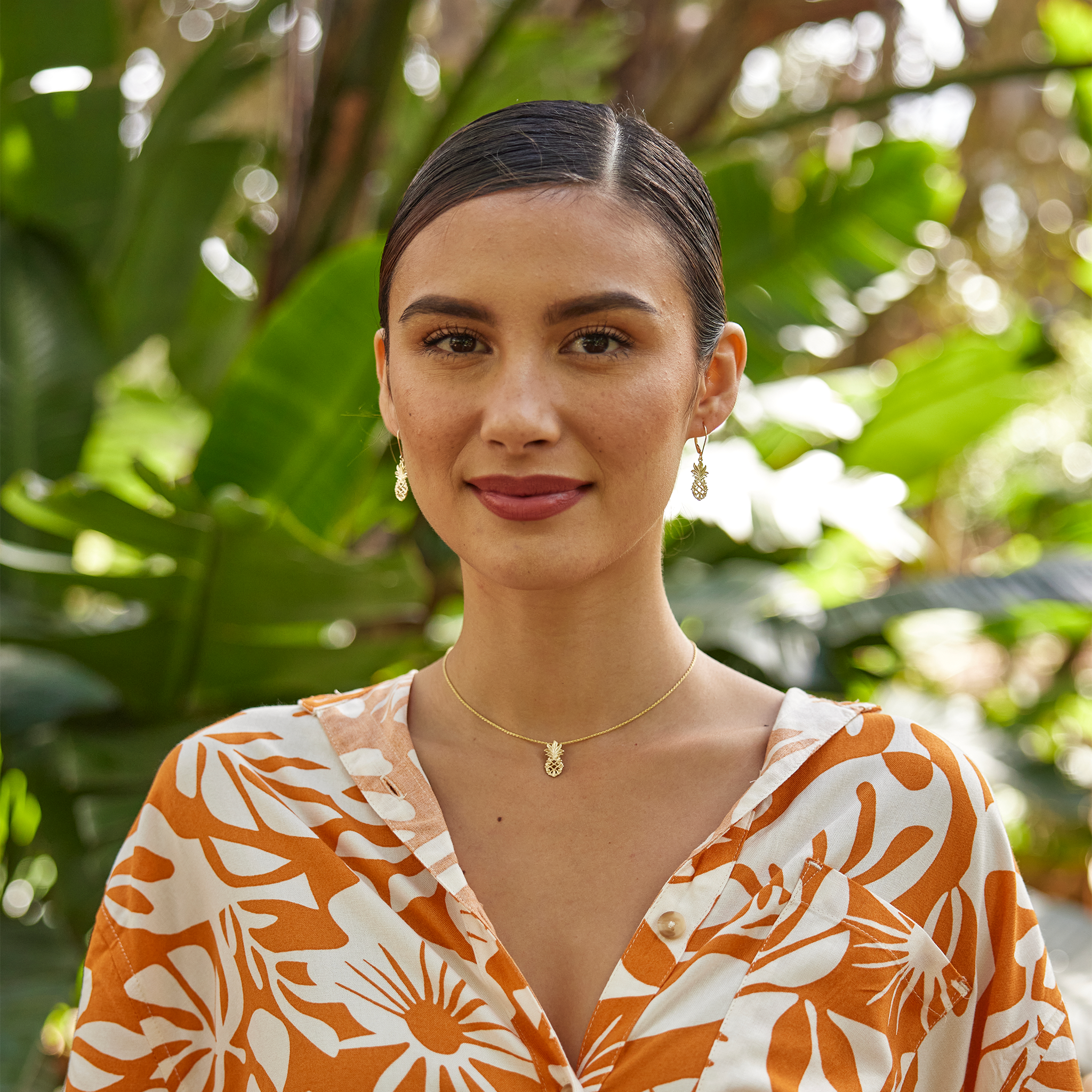 Living Heirloom Pineapple Earrings in Gold - 20mm