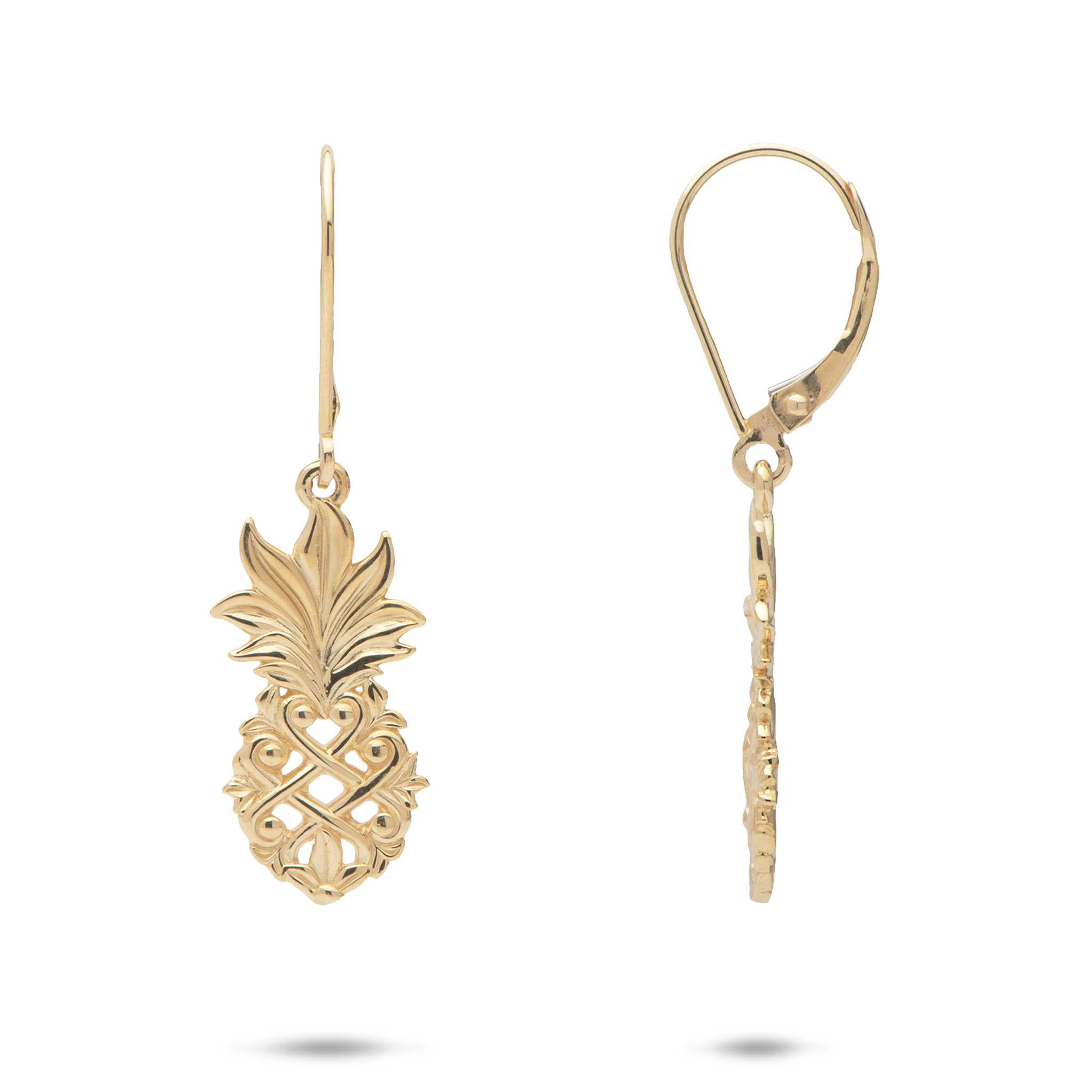 Living Heirloom Pineapple Earrings in Gold - 20mm
