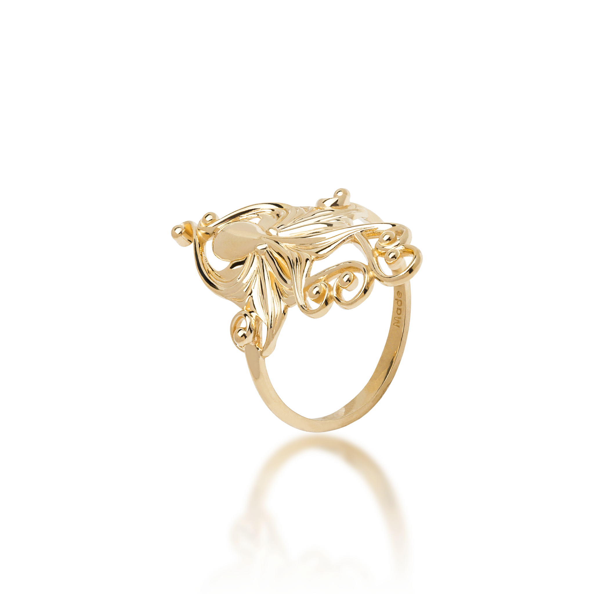 Living Heirloom Octopus Ring in Gold - 28mm