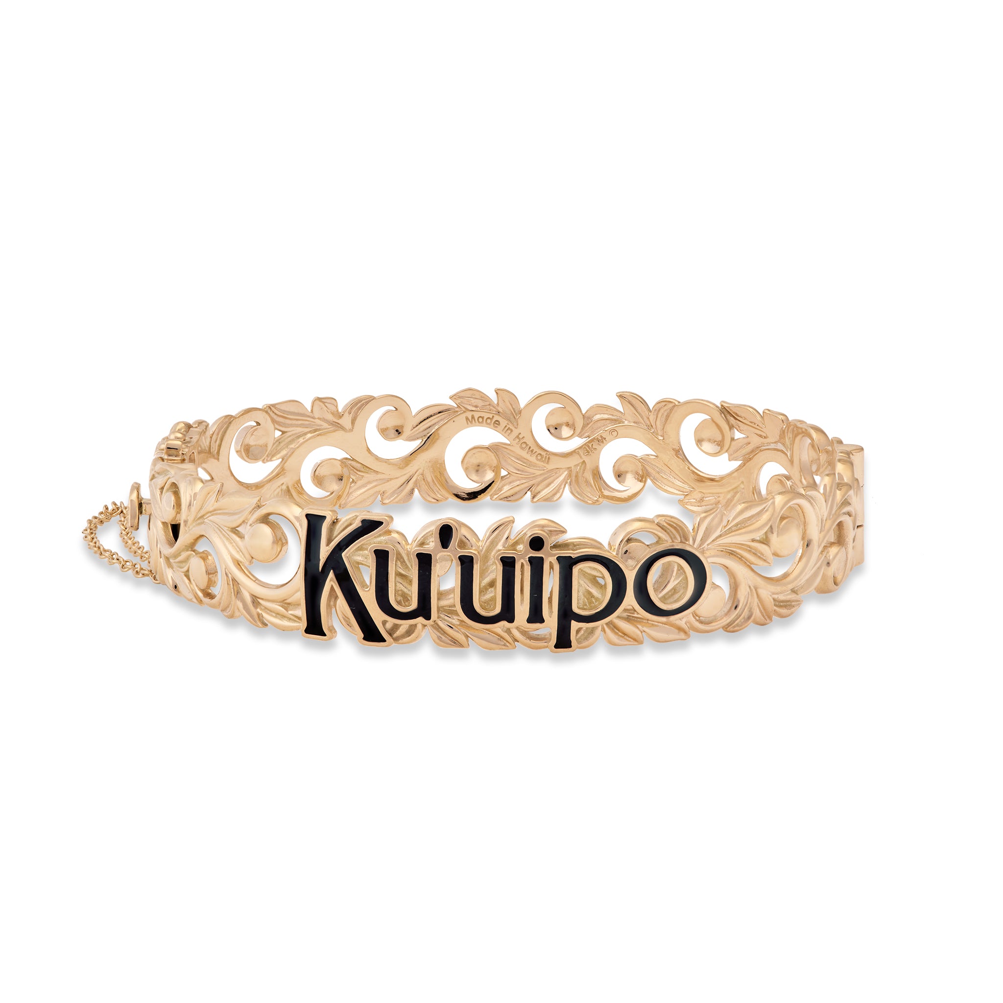 Living Heirloom Kuʻuipo Hinge Bracelet in Gold - 12mm
