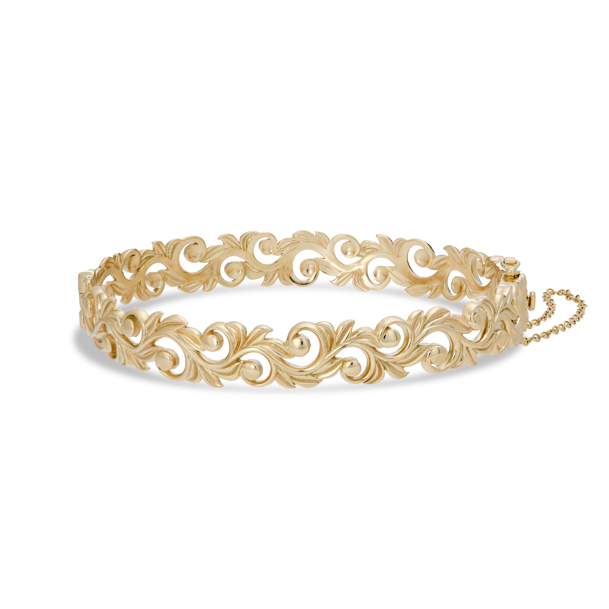 Living Heirloom Hinge Bracelet in Gold - 10mm