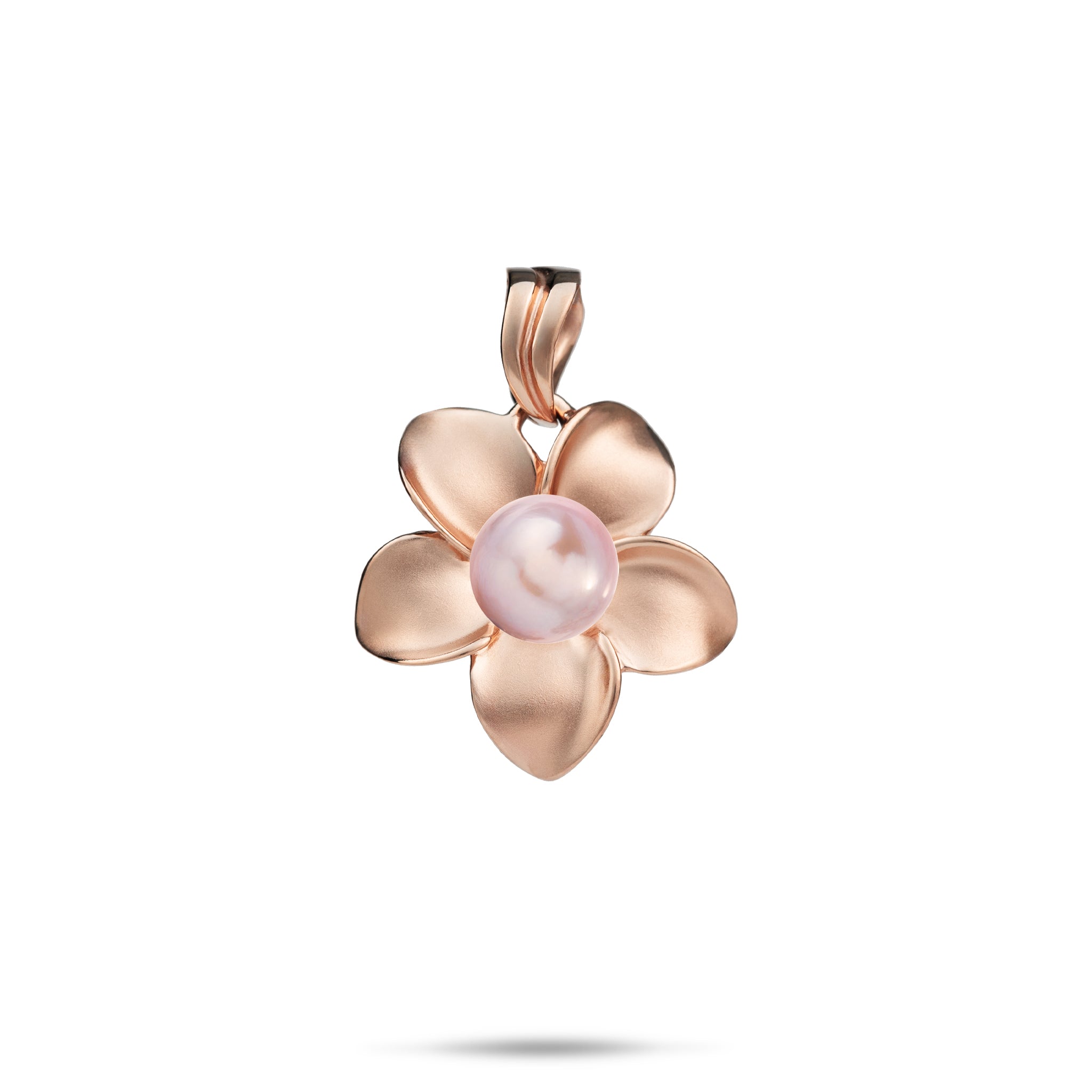 plumeriaオーダー受付　オーダー受付No.17 Pick A Pearl Plumeria Pendant in Rose Gold - 18mm