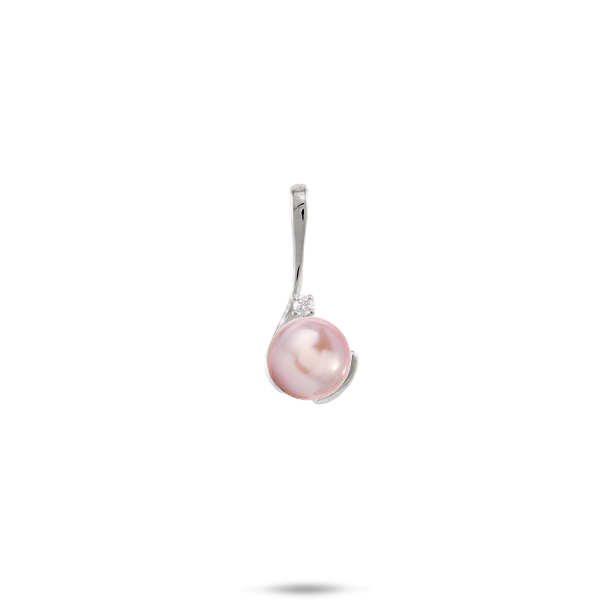 Pick A Pearl Caressing Hands Pendant in White Gold - 24mm
