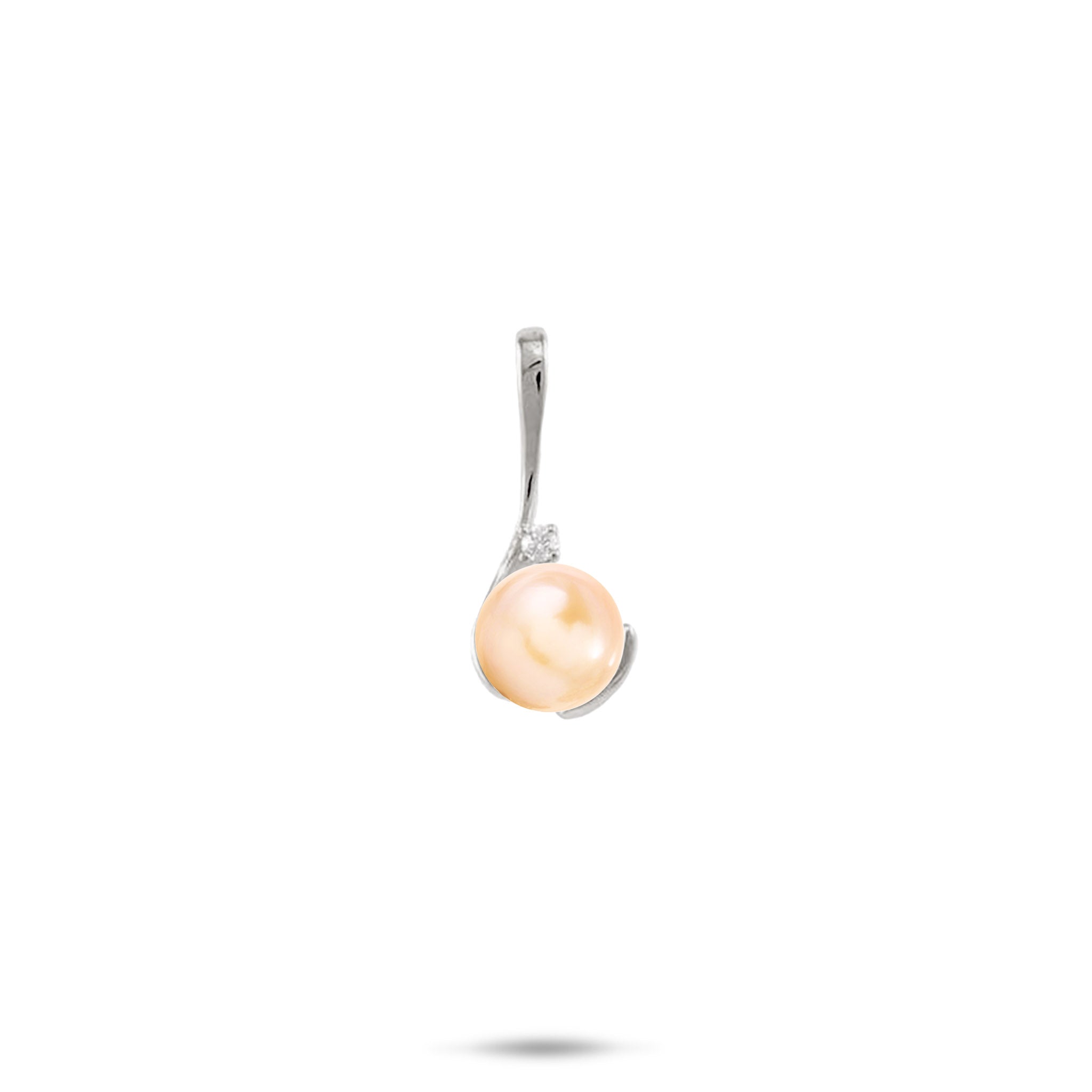 Pick A Pearl Caressing Hands Pendant in White Gold - 24mm