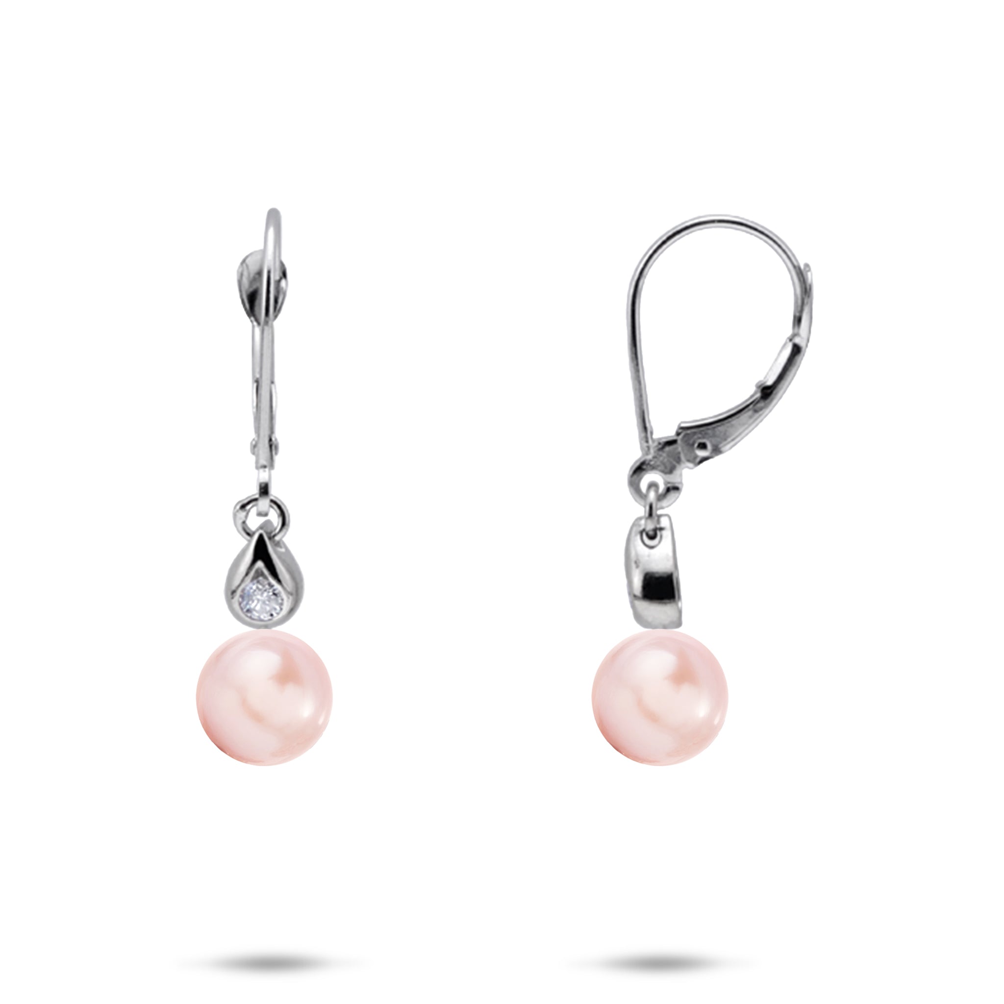 Pick A Pearl Earrings in White Gold with Diamonds