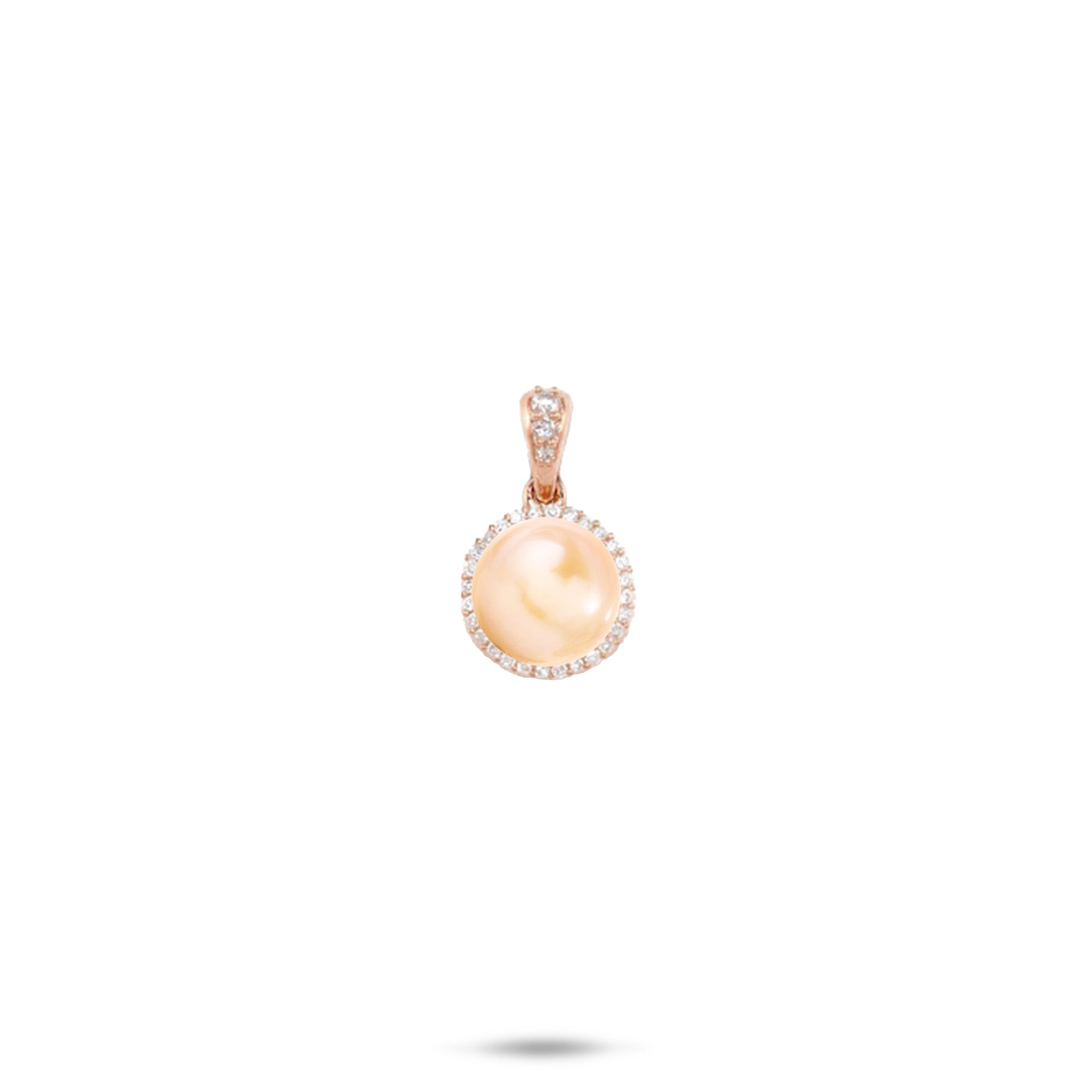 Pick A Pearl Halo Pendant in Rose Gold with Diamonds