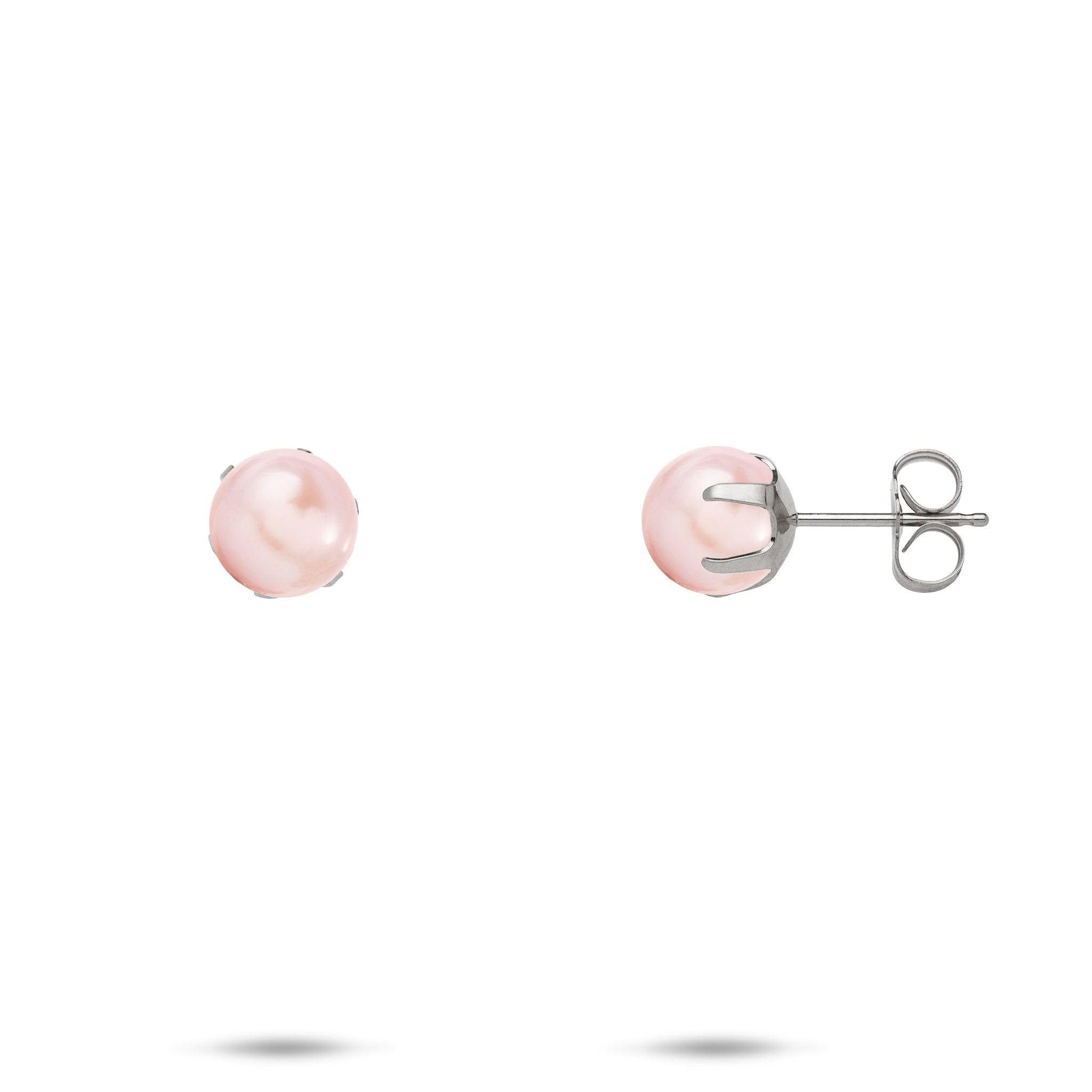 Pick A Pearl Stud Earrings in White Gold