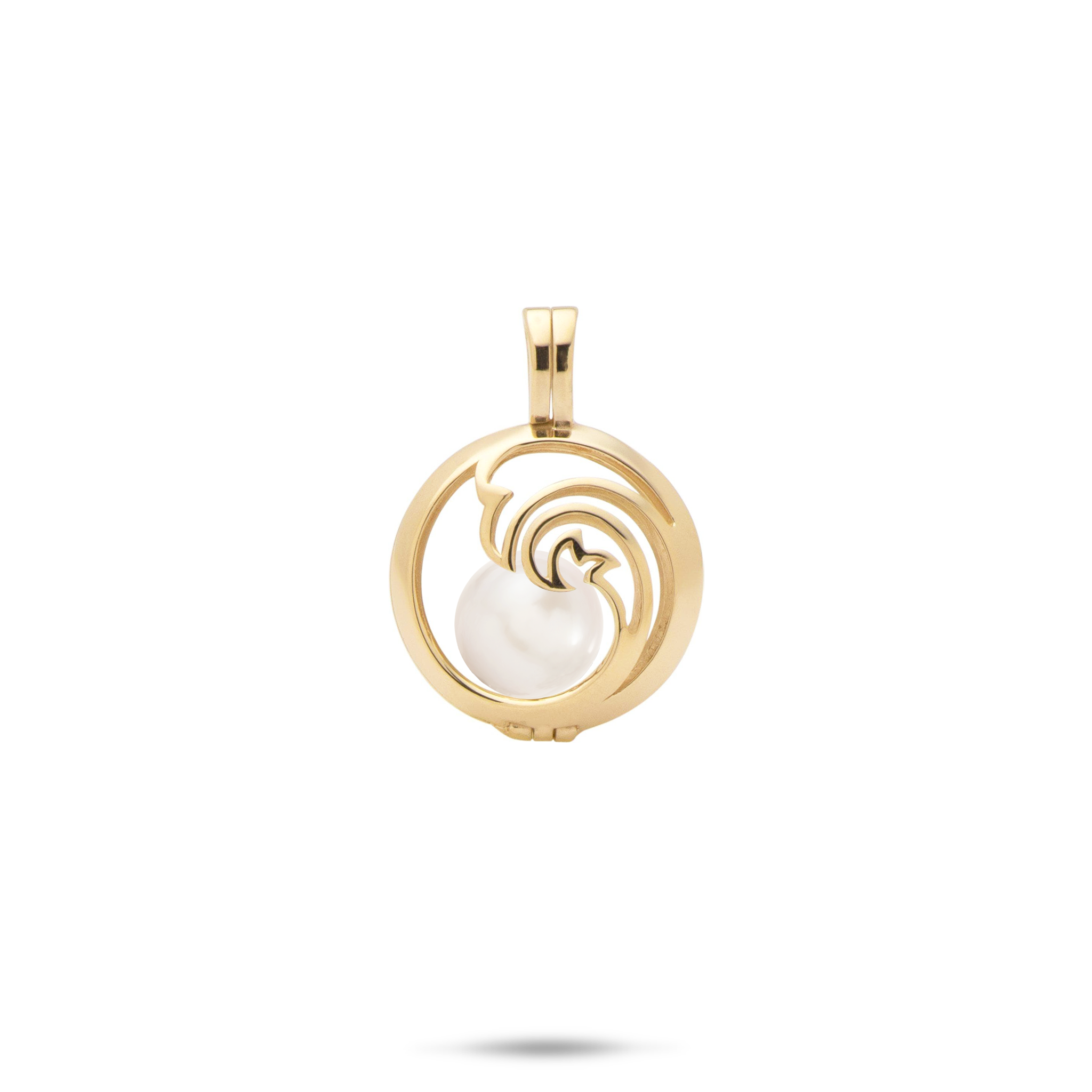 Pick A Pearl Nalu Cage Pendant in Gold - 15mm