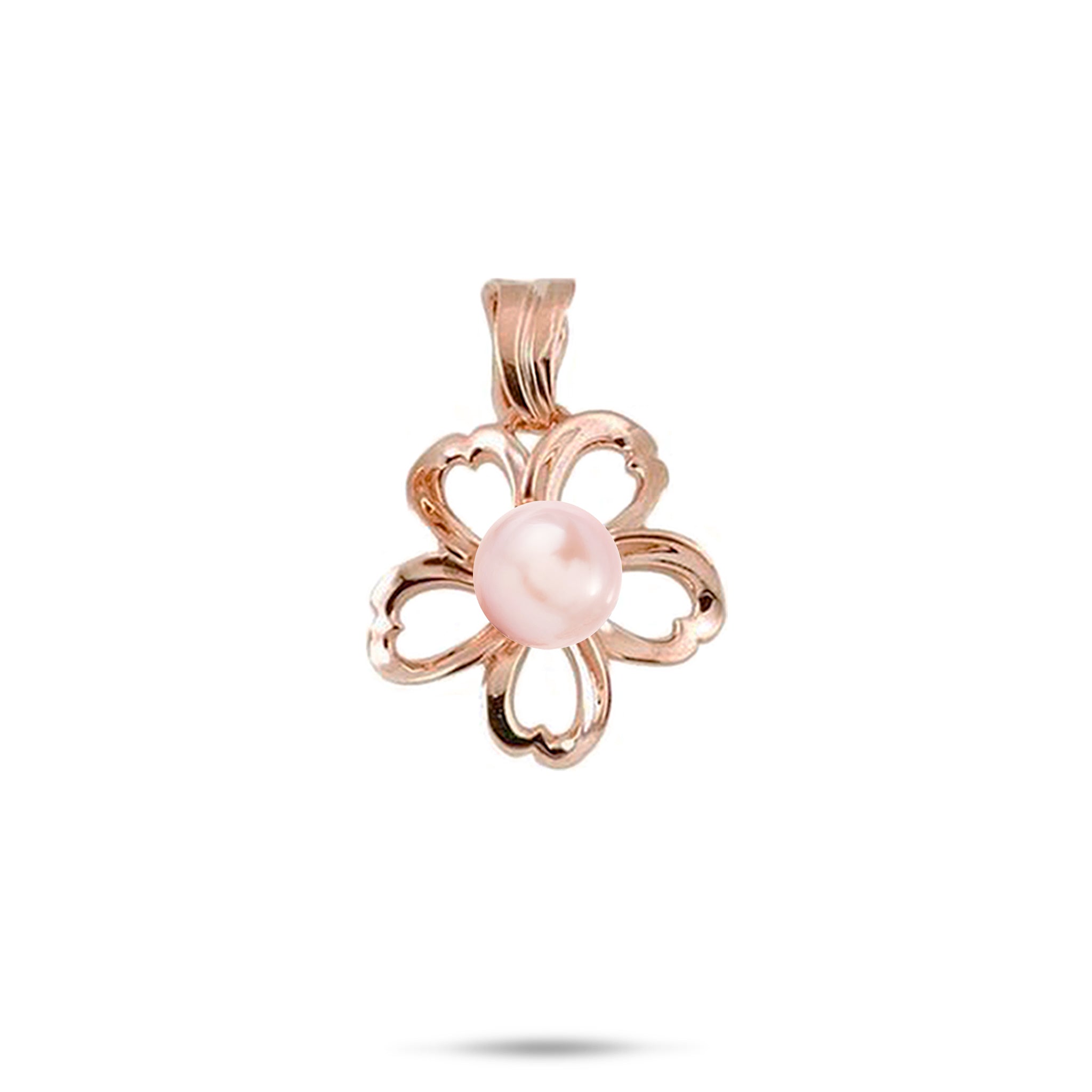 Pick A Pearl Plumeria Pendant in Rose Gold - 17mm