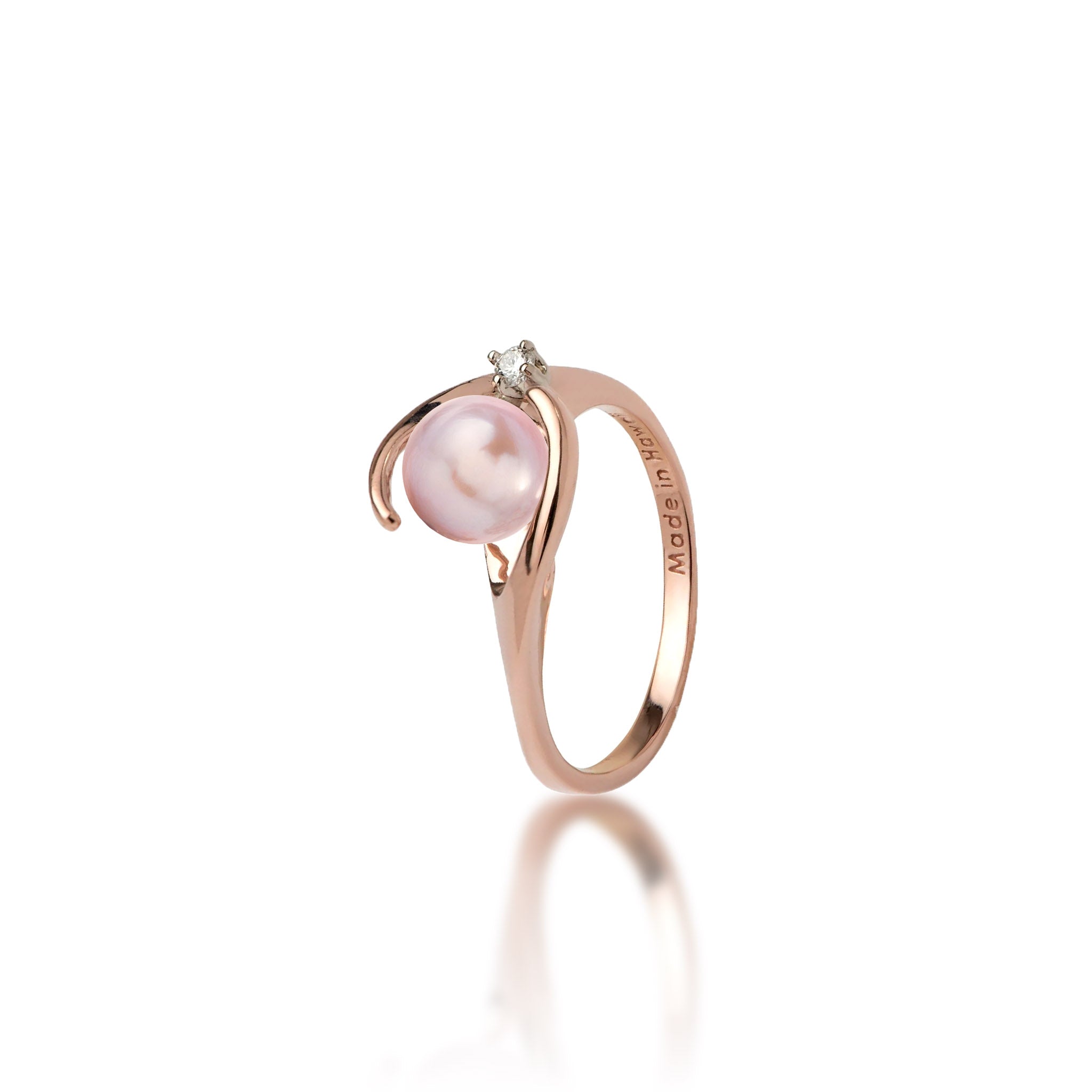 Pick A Pearl Ring in Rose Gold with Diamond