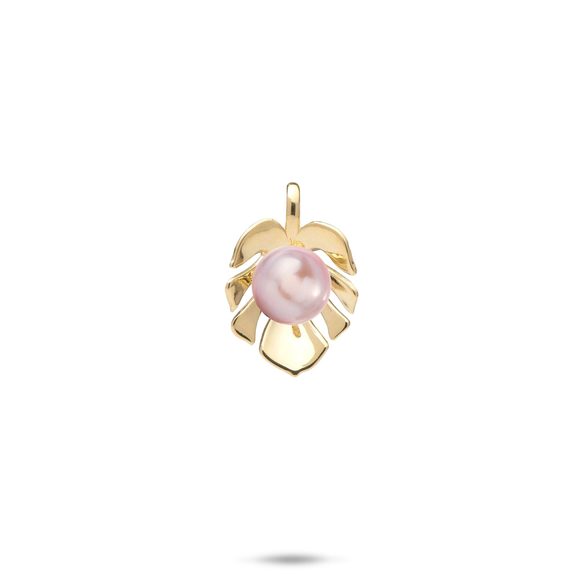 Pick A Pearl Monstera Pendant in Gold - 17mm