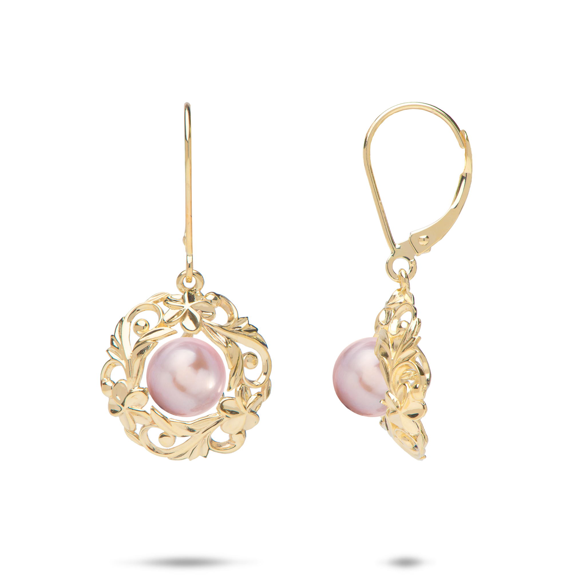 Pick A Pearl Hawaiian Heirloom Earrings in Gold